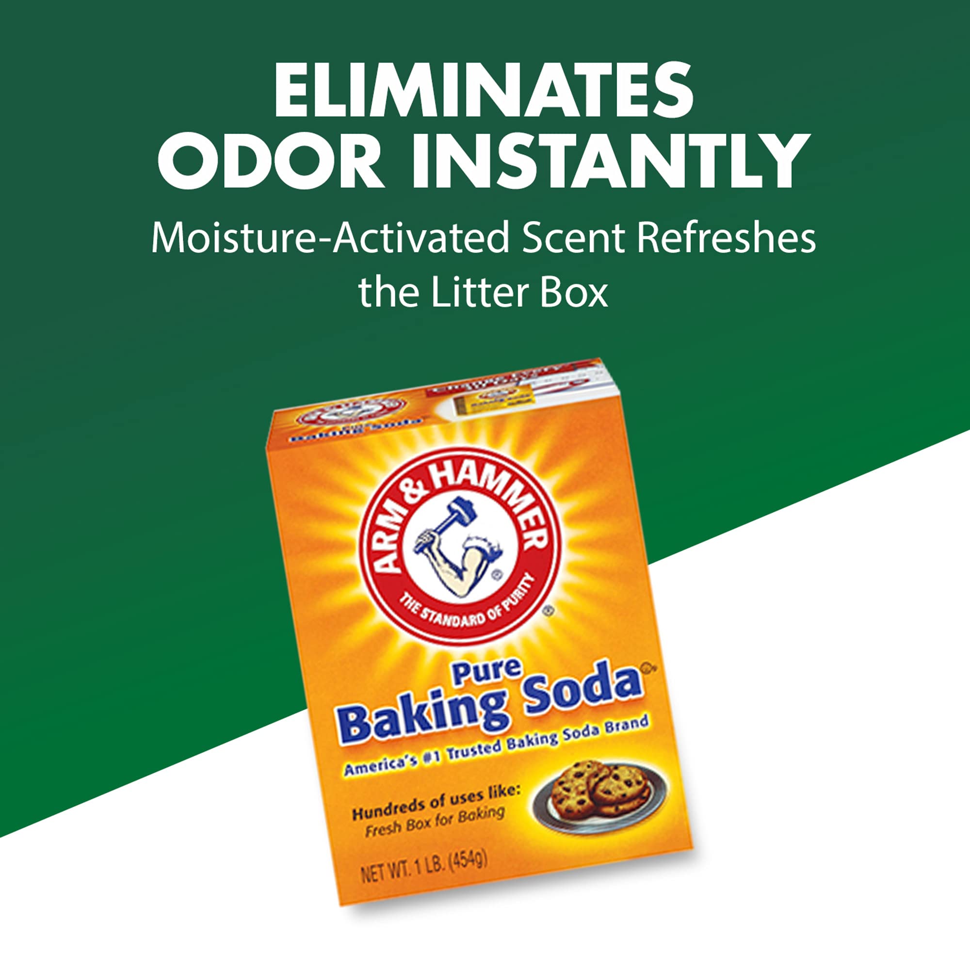 ARM & Hammer Cat Litter Deodorizer Powder, 30 oz | Eliminates Odors for 7 Days | Baking Soda Formula | Fresh Scent for Litter Boxes & Pet Areas