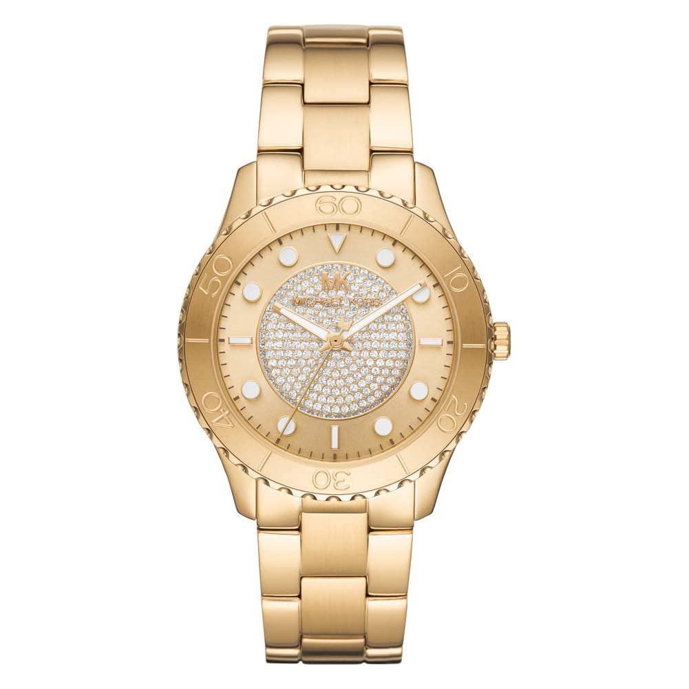 Michael Kors Slim Runway Women's Watch - 42mm Stainless Steel Case & Band, Three-Hand Movement | Perfect for Office, Date Night & Everyday Wear