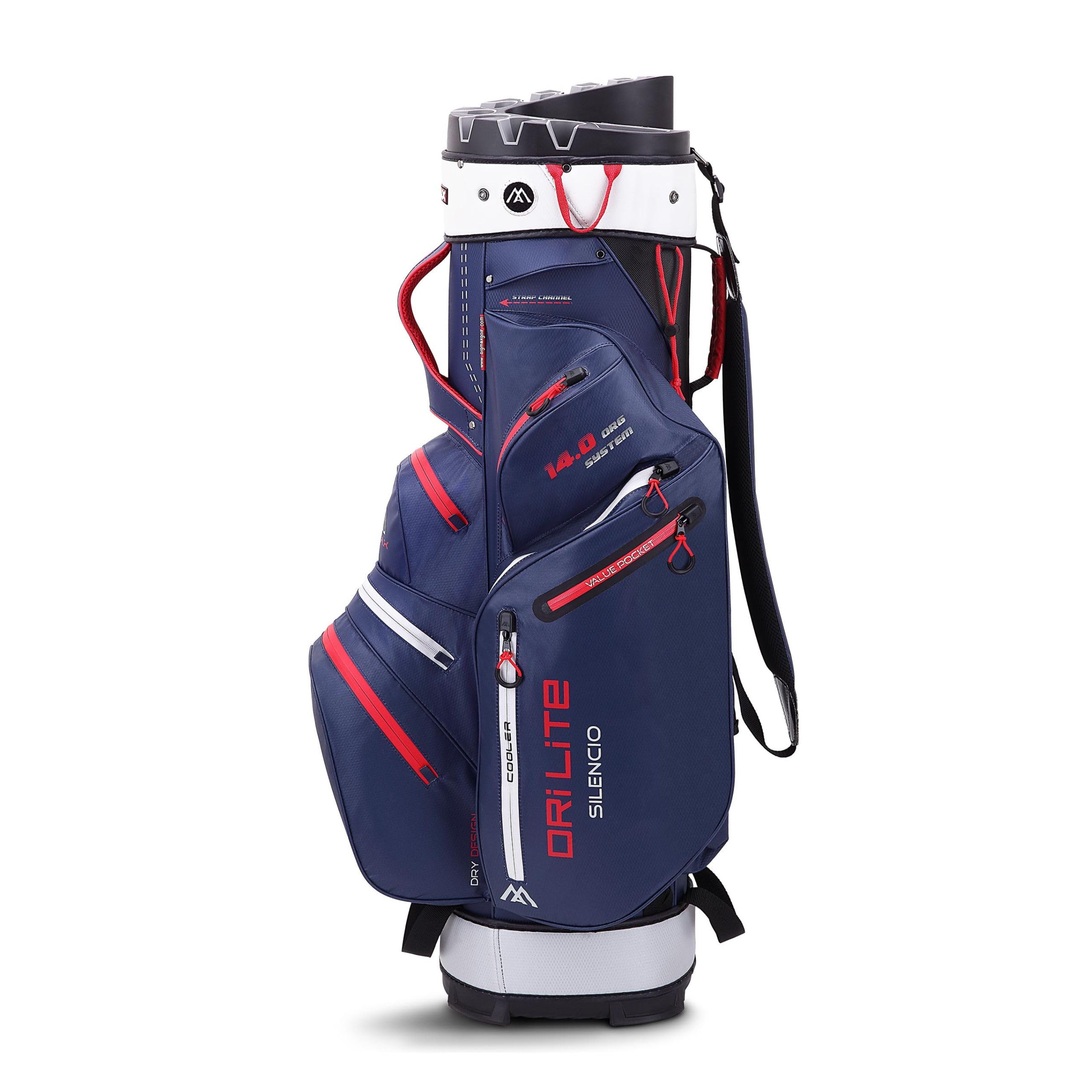 Big Max Dri Lite Silencio 2 - Waterproof Golf Cart Bag with 14-Way Club Divider, Waterproof Zipper Pockets & Built-In Cooler | Premium Golf Accessories for Tournaments & Practice Rounds