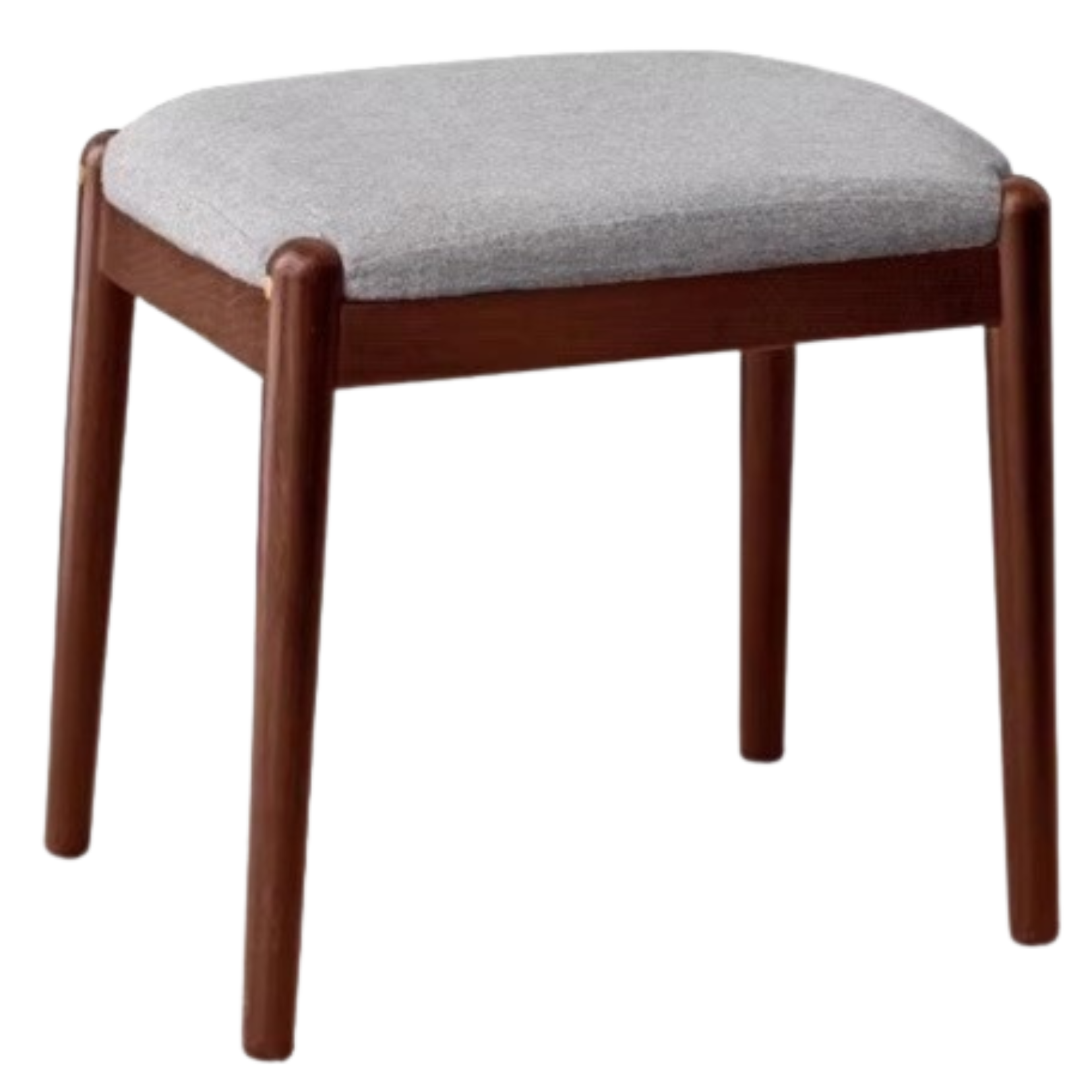 Premium Black Walnut Solid Wood Square Makeup Stool - Durable Vanity Seat with Storage for Bedroom, Bathroom & Dressing Room - Natural Wooden Stool for Makeup Table, Vanity Desk & Dressing Area