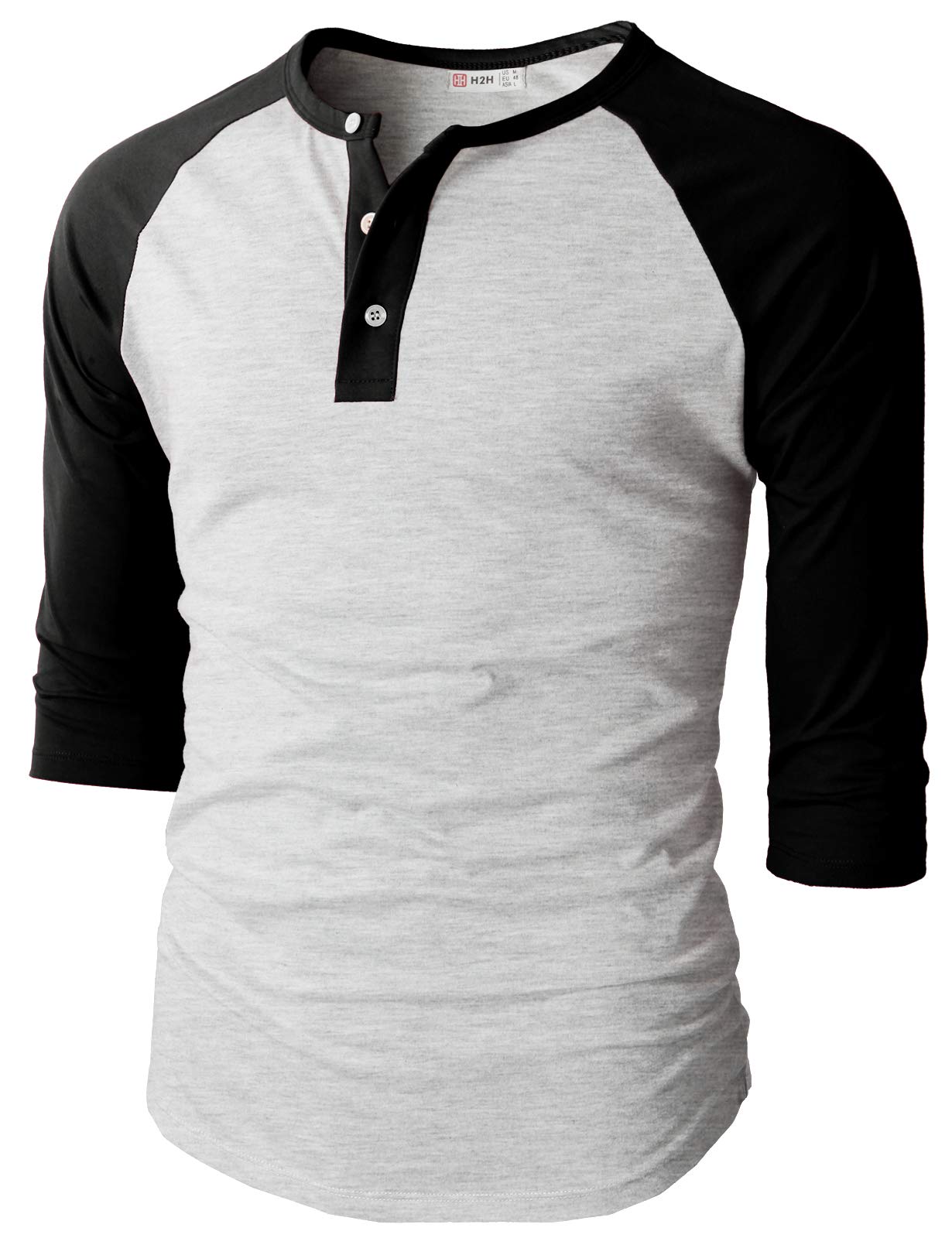 Men's Slim Fit Henley T-Shirts - Casual Raglan Baseball Tee with Long & 3/4 Sleeve Options | Perfect for Everyday Wear, Gym & Outdoor Activities