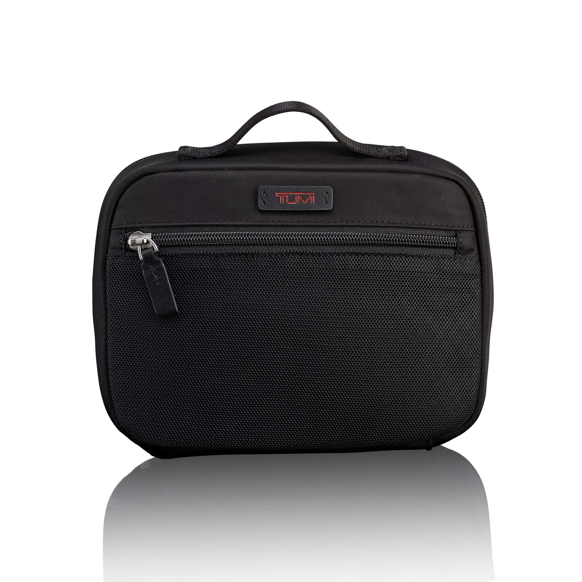 TUMI Travel Toiletry Bag for Men & Women - Large Black Waterproof Cosmetic Organizer Pouch - Perfect for Airplane Carry-On, Gym, Camping & Business Trips