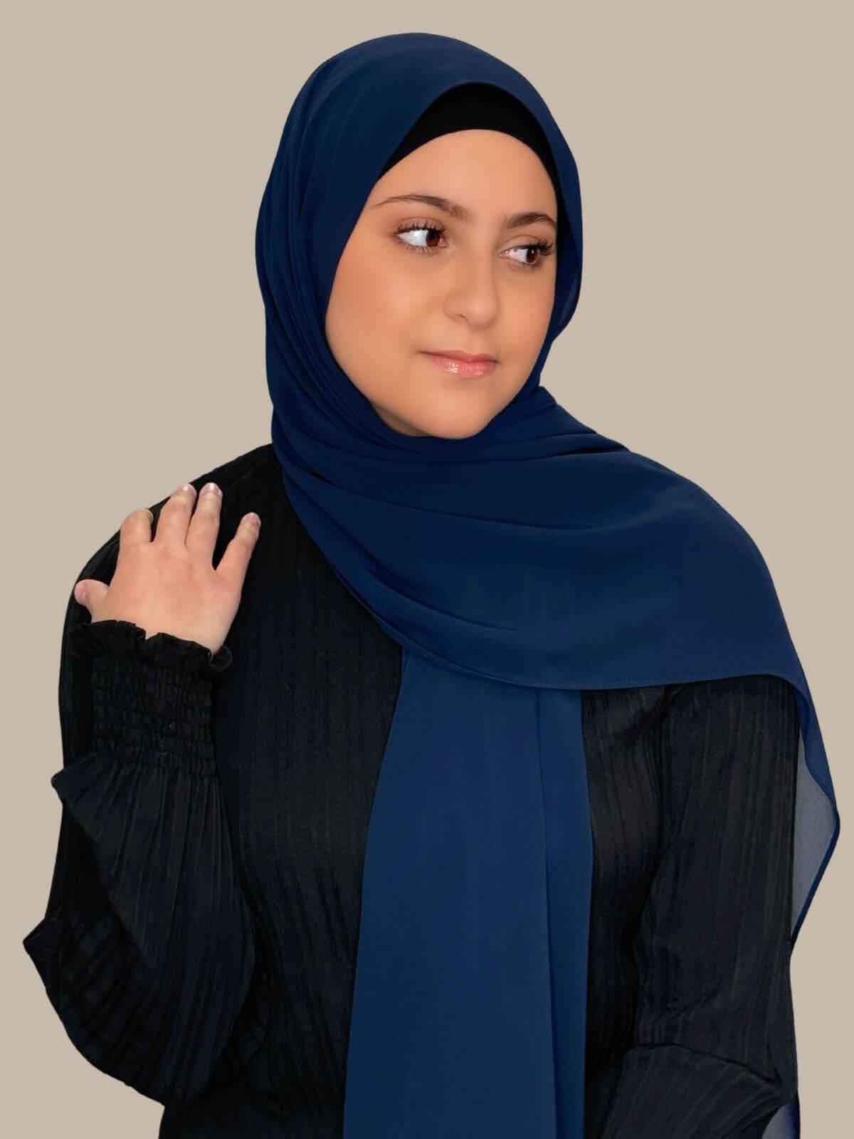 Elegant Dark Slate Chiffon Dress for Women - Stylish & Luxurious Formal Wear for Parties, Weddings & Evening Events