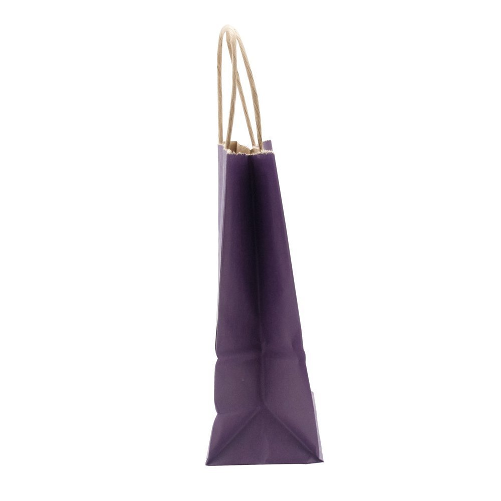 Eco-Friendly Small Kraft Purple Gift Bags Bulk Pack of 250 - Perfect for Retail Shopping, Party Favors & Grocery Store Packaging