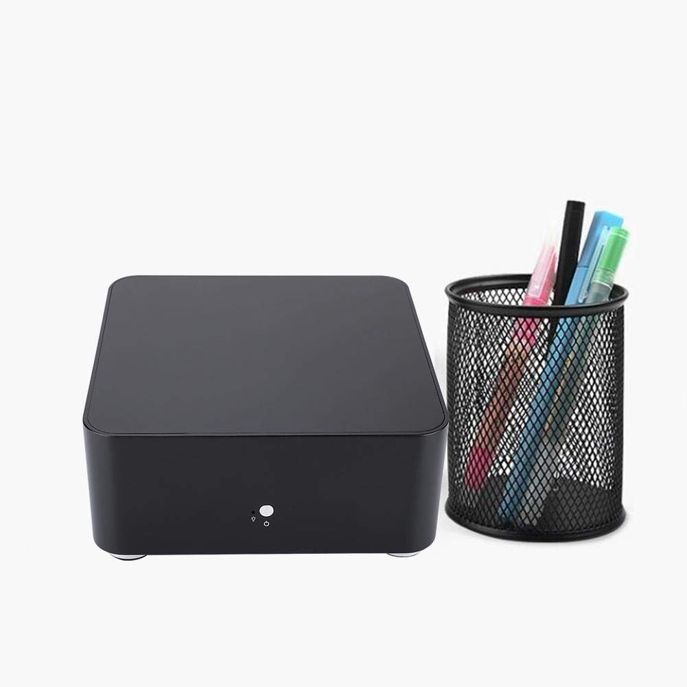 L80 Mini-ITX PC Gaming Case - Compact Aluminum Computer Case for ITX Motherboard (170x170mm) | HTPC & Gaming Builds | Black with USB 2.0 | Perfect for Small Spaces & Home Theater Setups