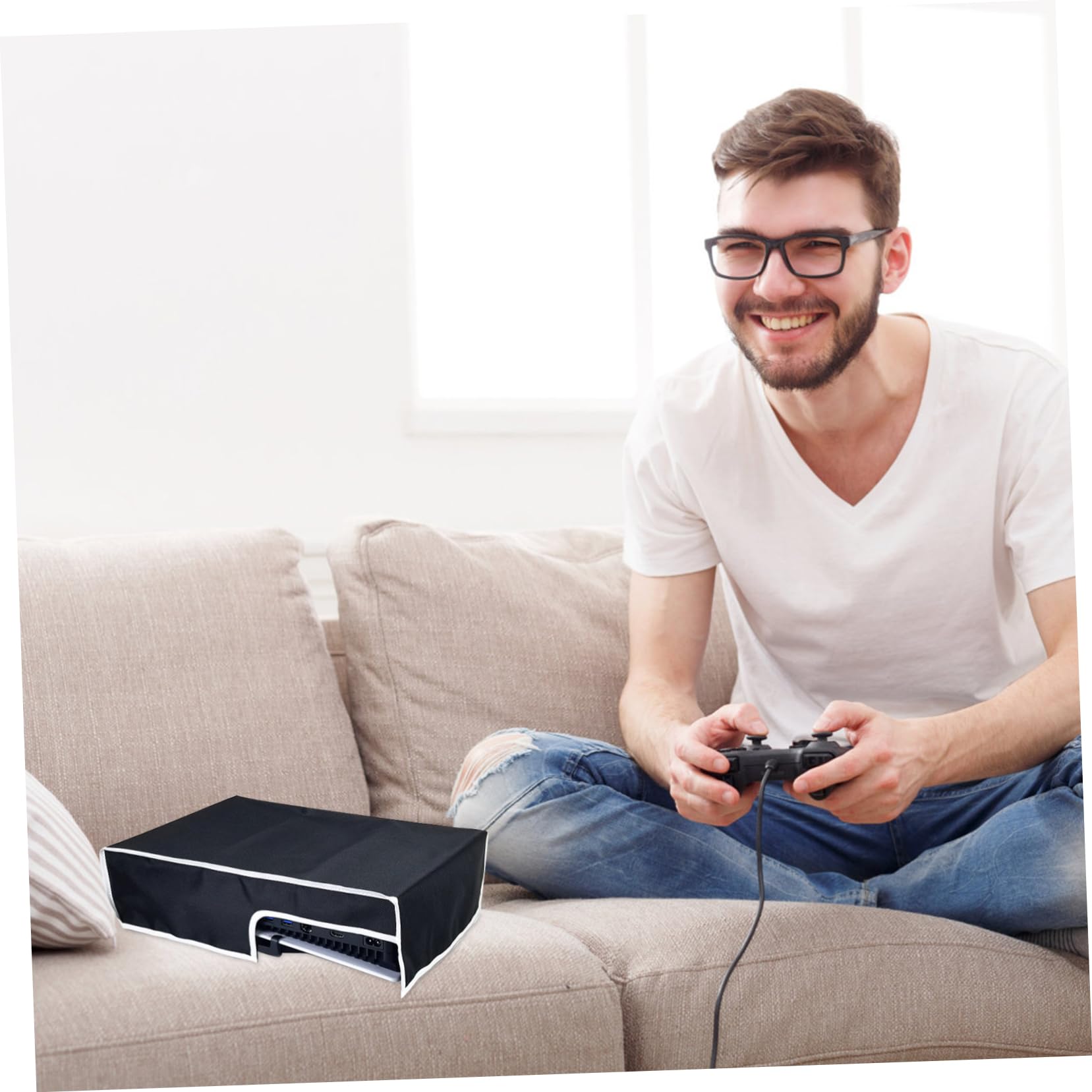 CAXUSD Dustproof Protective Cover for Game Consoles & Controllers - Durable Oxford Cloth Console Cover for PS5, Xbox, Nintendo Switch - Perfect for Gaming Setup Protection & Storage