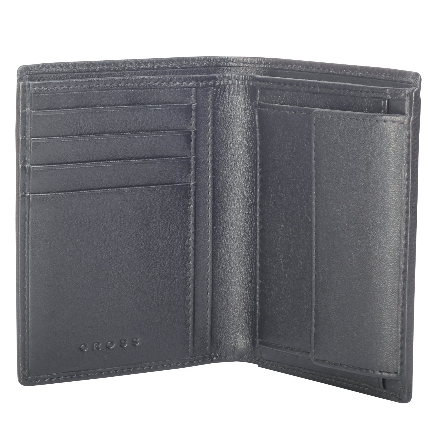 Genuine Leather Men's Bi-Fold Wallet with Credit Card Slots & Coin Pocket - Classic Black for Everyday Use & Travel | Durable RFID Protection for Security