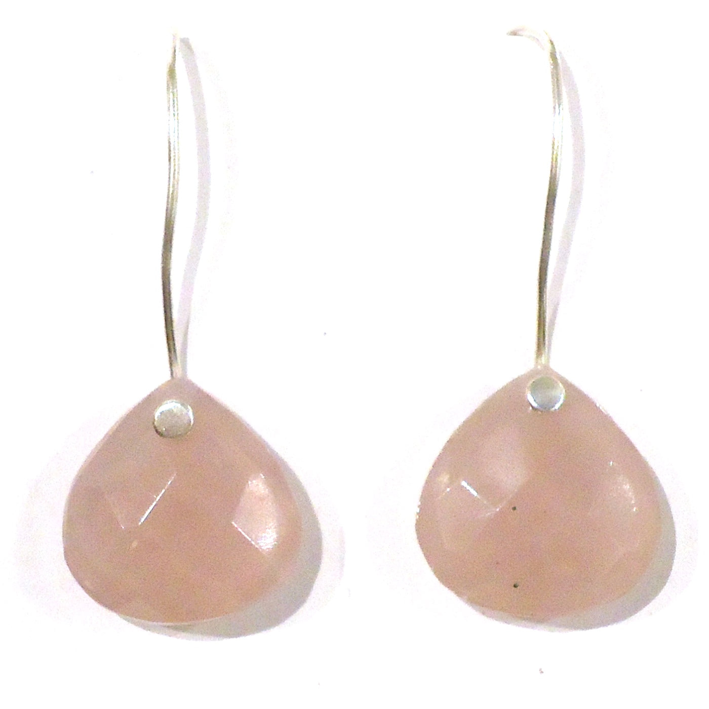 Pink Faceted Teardrop Earrings for Women - Elegant Dangle Drop Earrings for Party, Wedding & Everyday Wear