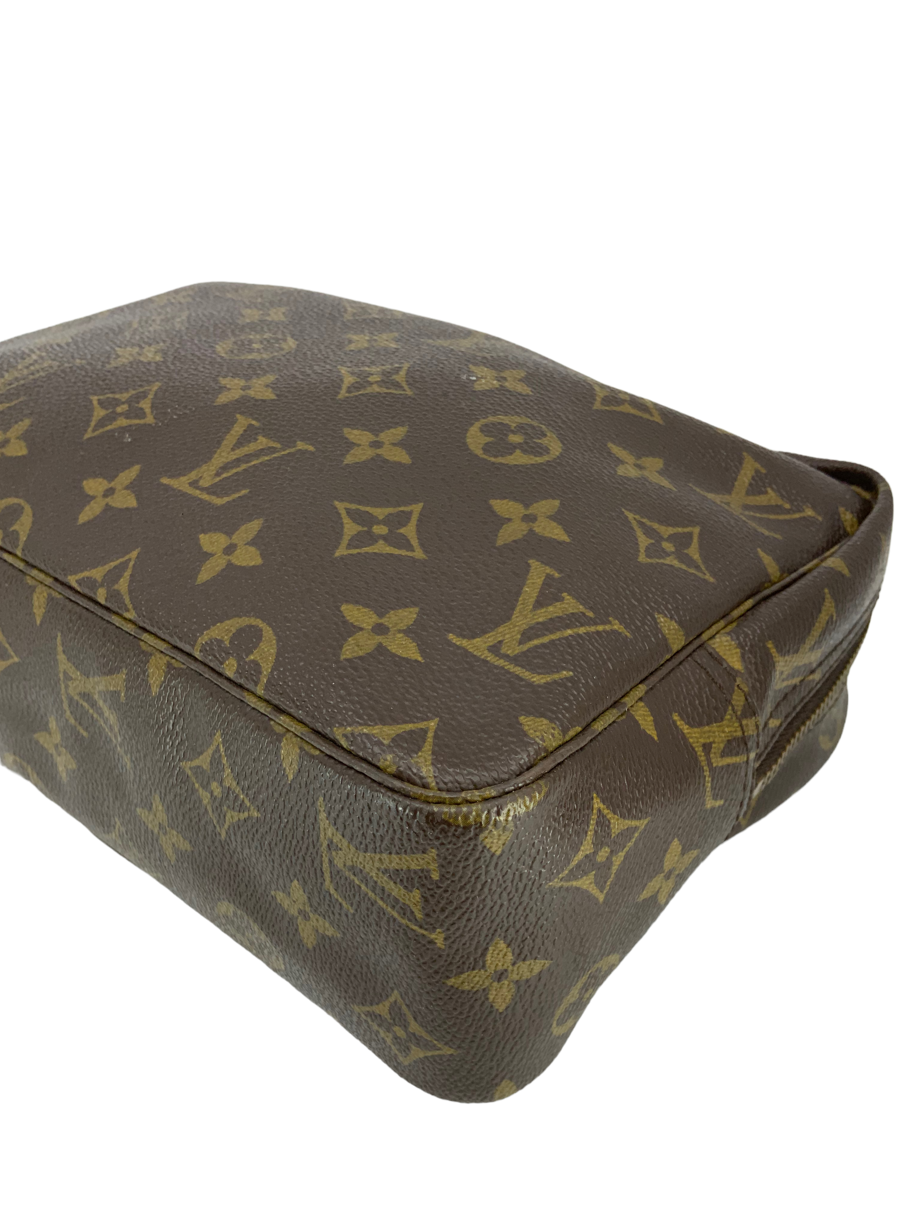 Authentic Louis Vuitton Vintage Monogram Canvas Trousse Toilette 28 Cosmetic Bag Pouch - Luxury Travel & Everyday Makeup Organizer for Women