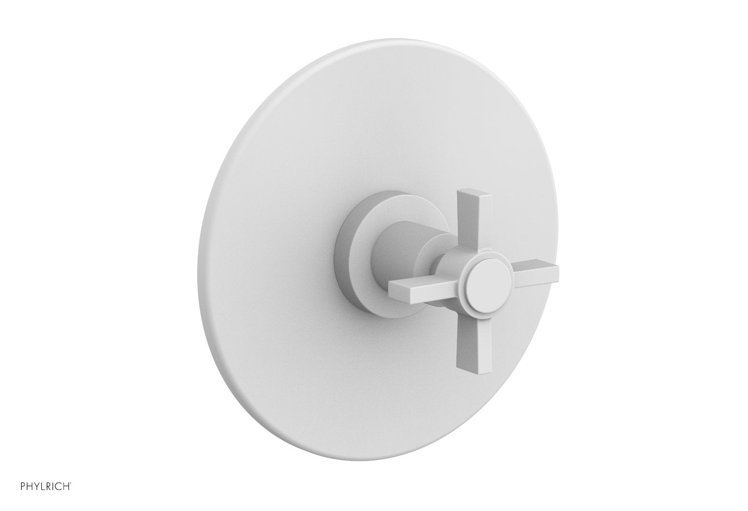 BASIC 1/2 Thermostatic Shower Trim with Blade Cross Handle - DTH137 - Perfect for Modern Bathroom Renovations & Spa-Like Shower Experience