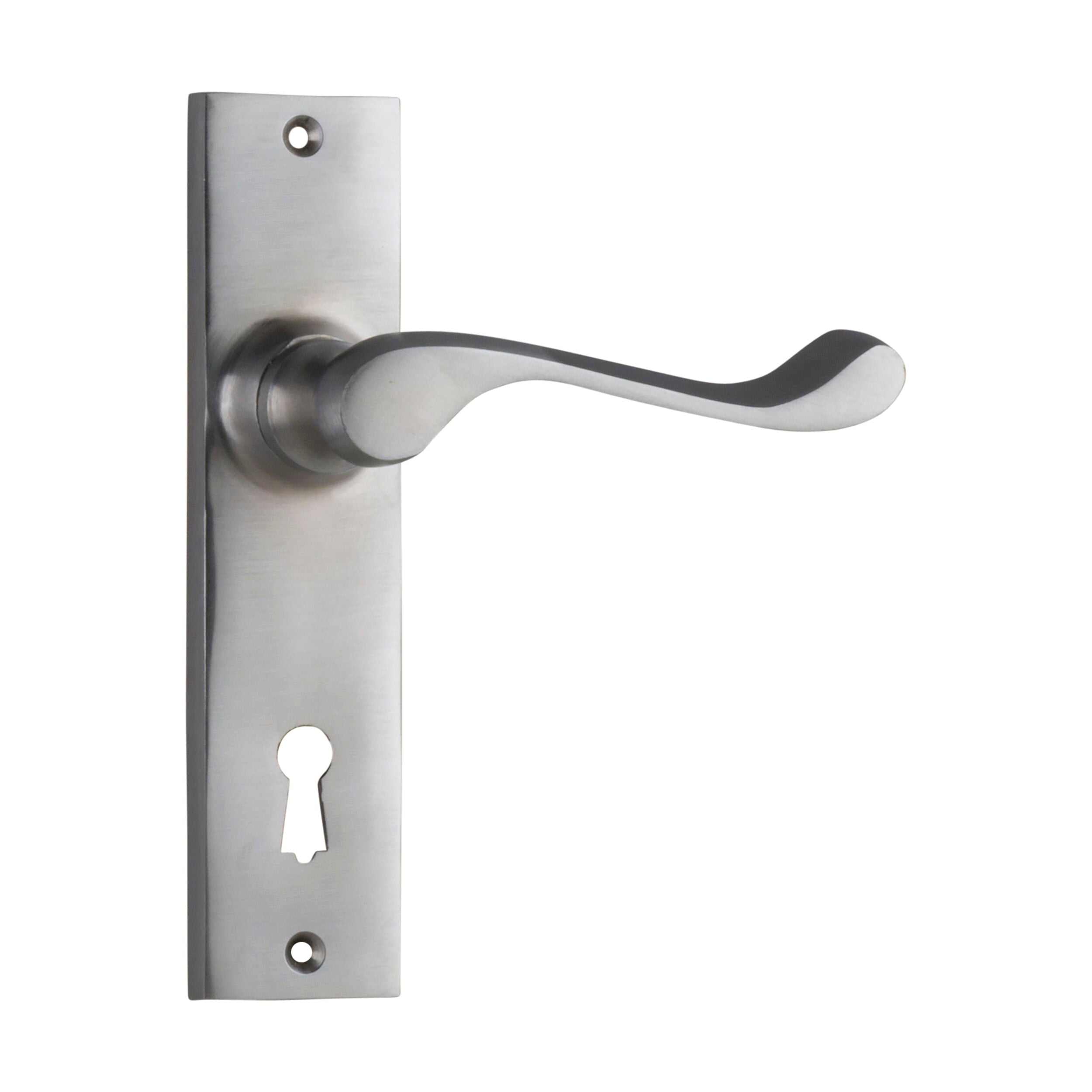 Fremantle Door Lever Lock Pair - Satin Chrome Finish - 150mm x 35mm x 50mm - Secure Interior/Exterior Door Hardware for Homes & Offices