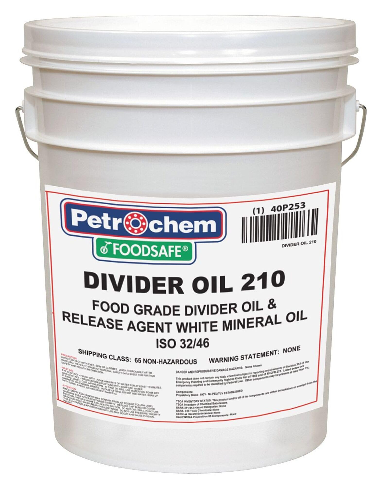 Food Grade Divider Oil - 5 Gallon Bulk Container for Commercial Kitchens & Food Processing