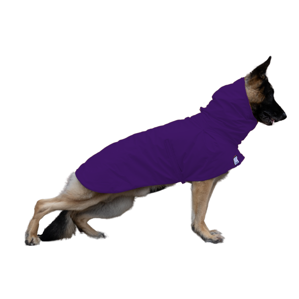 Waterproof German Shepherd Dog Raincoat - Heavy Duty Reflective Pet Coat for Large Dogs - Outdoor Walking, Hiking & Rainy Day Protection