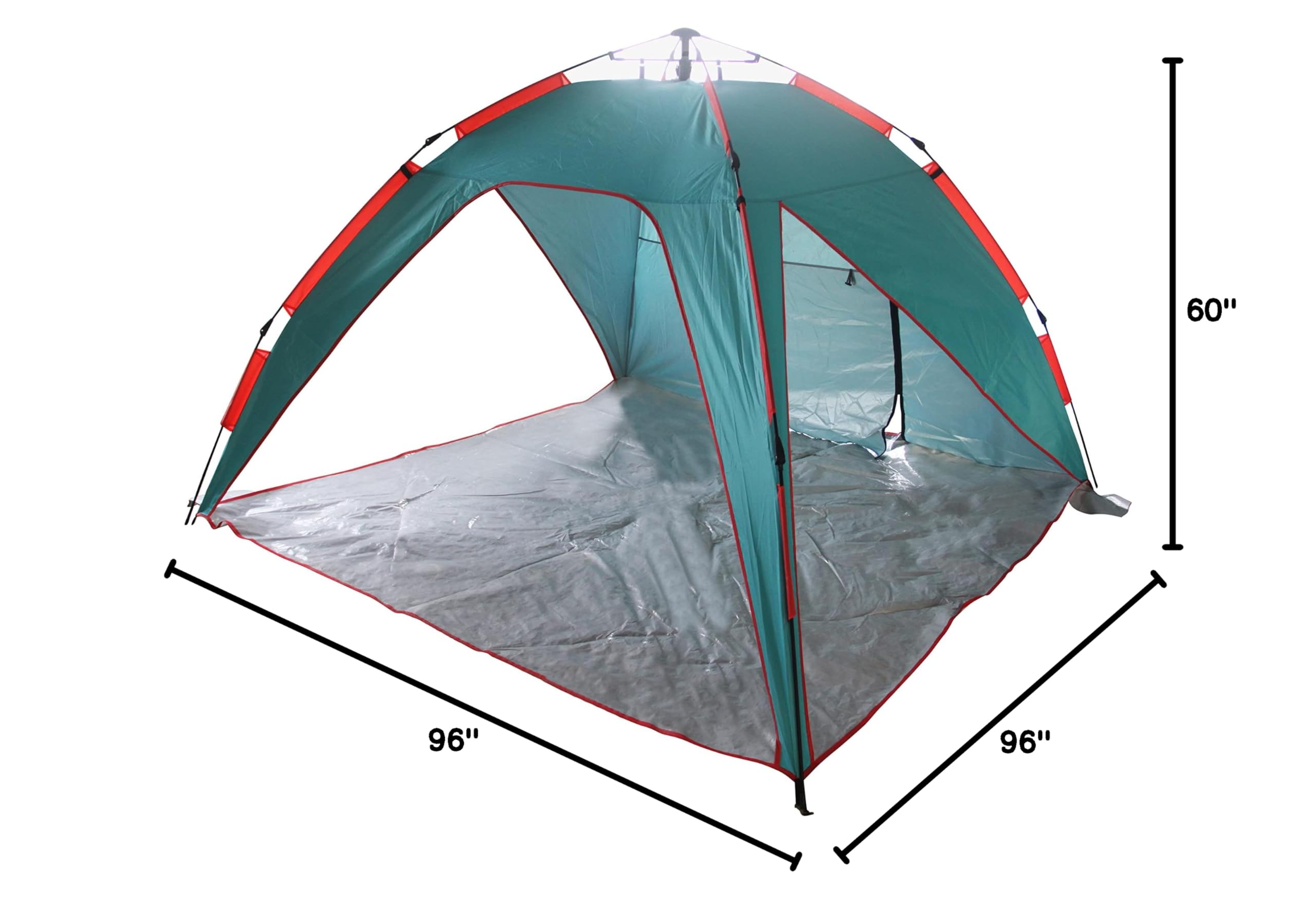 **Bliss Hammocks BHT-A39-TO Pop-Up Beach Tent with Carry Bag – Portable, UV Sun Protection, Wind & Waterproof – Lightweight & Durable for Travel, Camping, Picnics – Teal & Orange**