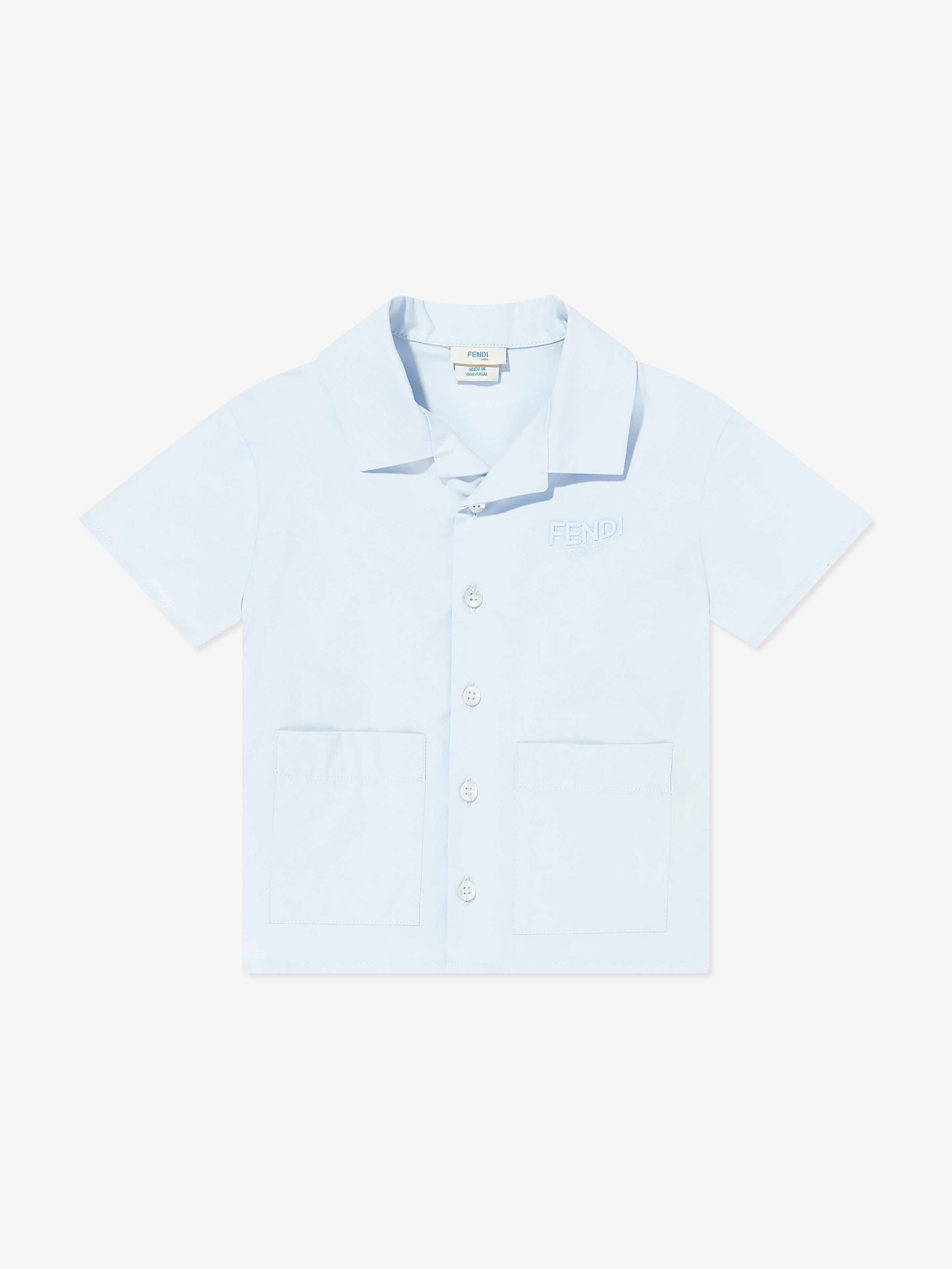 Stylish Blue Logo Shirt for Baby Boys - Soft Cotton Comfort for Playdates & Family Outfits