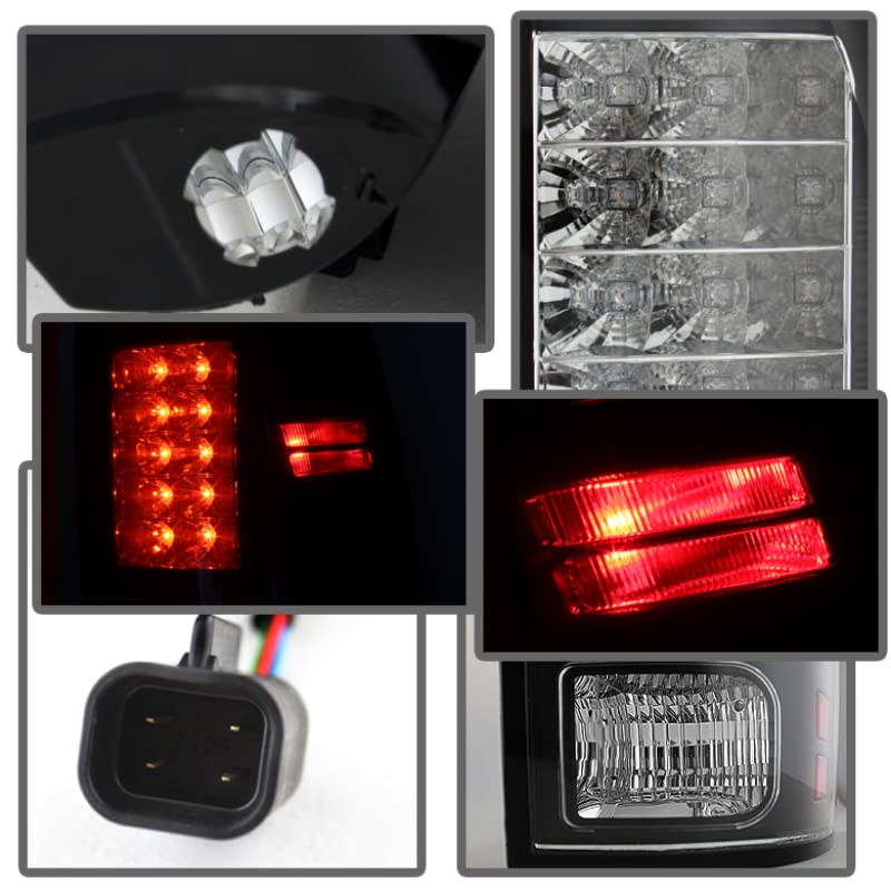 Spyder Auto 5077530 LED Tail Lights for Dodge Ram 1500 2500 3500 (2013-2018) - Black Smoke Style - Direct Replacement - Enhanced Visibility & Safety - Perfect for Night Driving & Off-Road Adventures