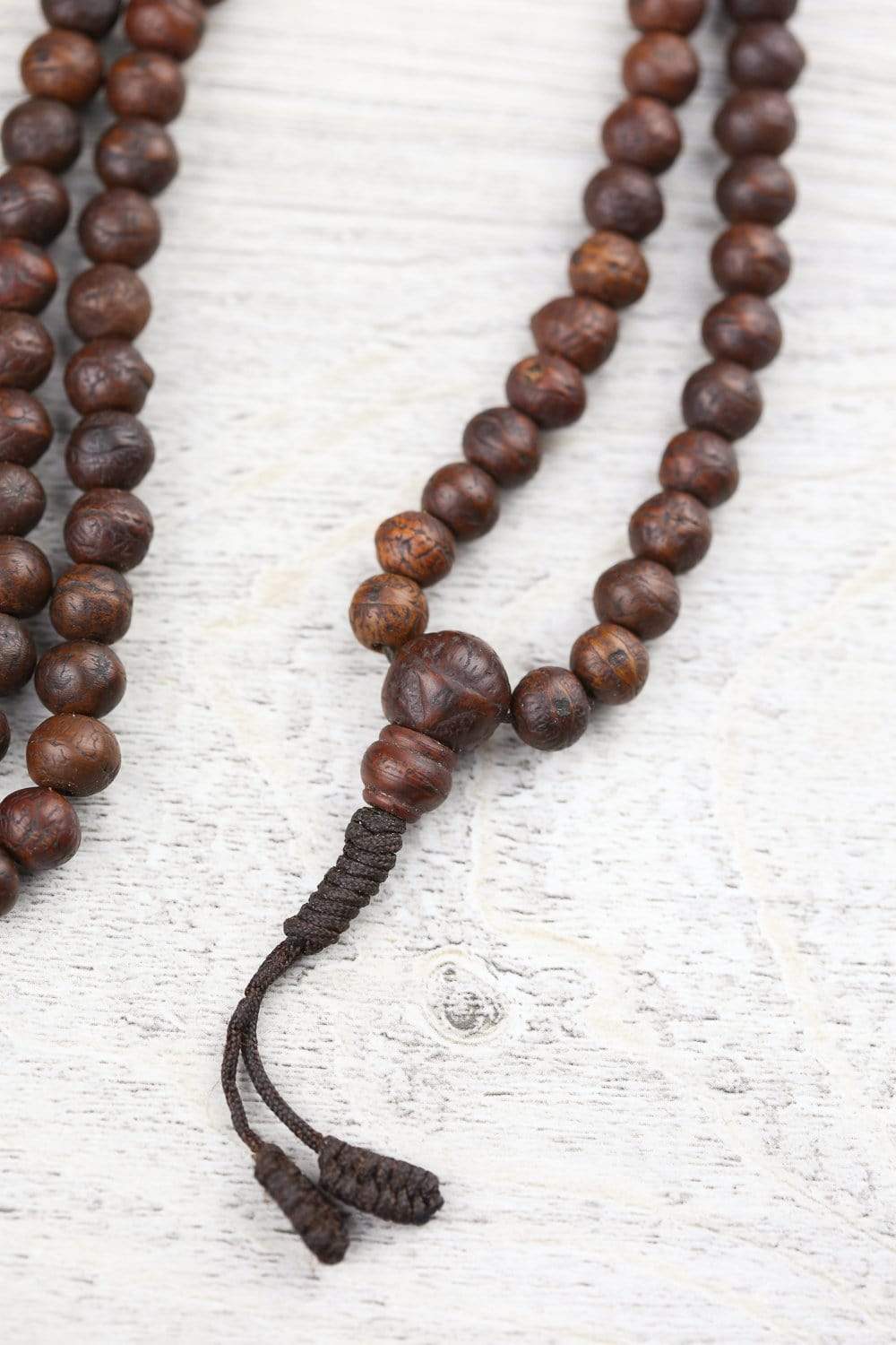 Antique Dark Bodhi Seed Mala Beads - 108 Prayer Beads for Meditation, Yoga & Spiritual Practice - Handmade Buddhist Rosary Necklace for Mindfulness & Stress Relief