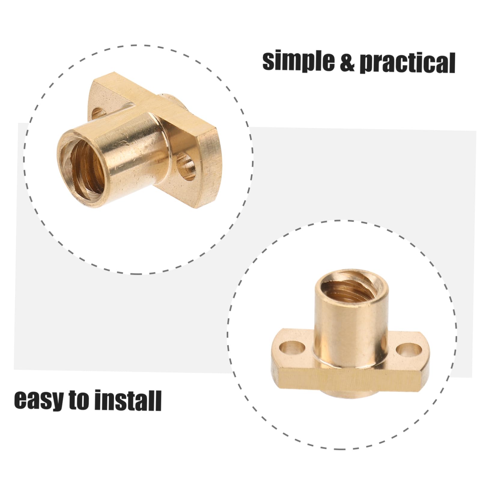 8mm 2mm Pitch T8 Lead Screw Nut Set - High Precision for 3D Printers, CNC Machines, Woodworking & Plastic Projects | DIY, Robotics & Home Improvement Applications