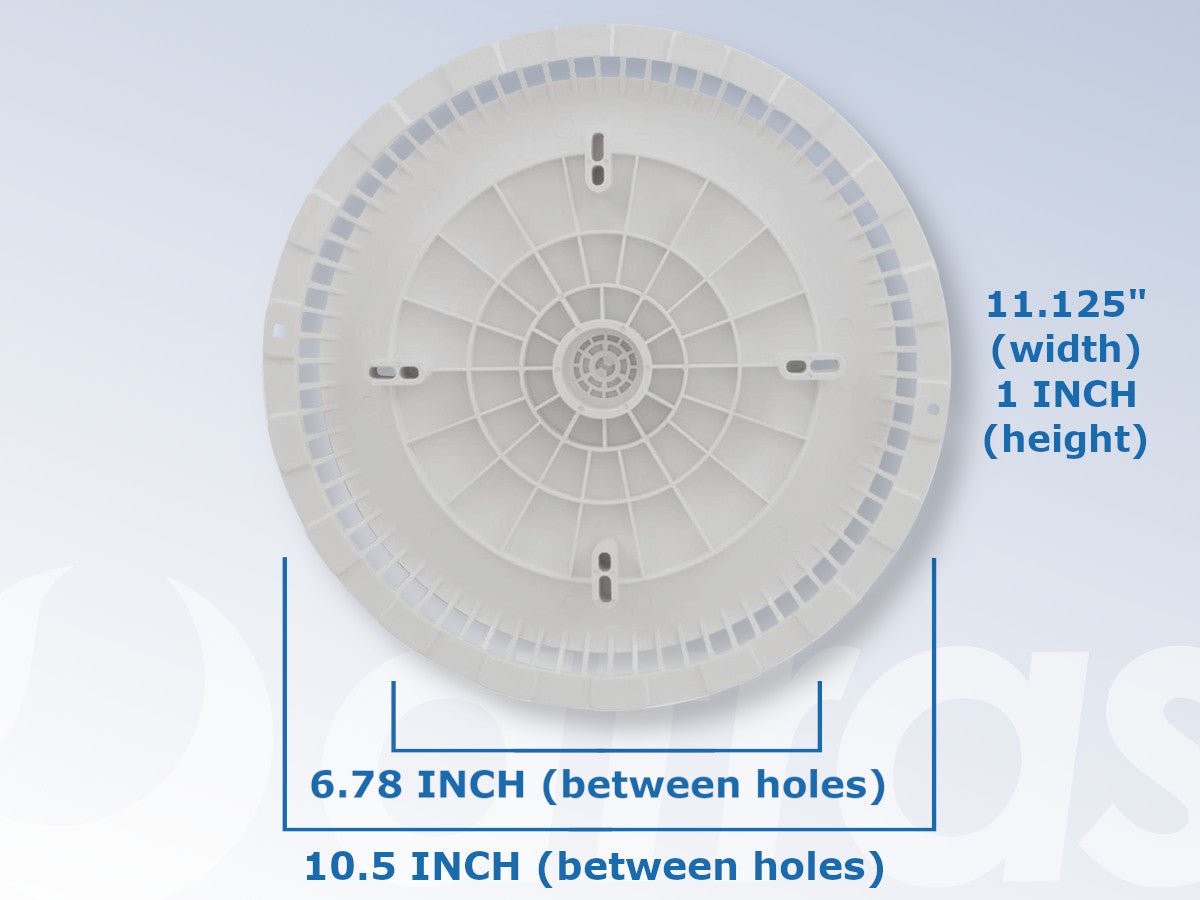 Afras Anti Vortex ABS Drain Cover - 11.125 Inch, Heavy Duty Bathroom & Shower Drain Strainer for Hair Clog Prevention, Ideal for Home, Hotel & Commercial Use