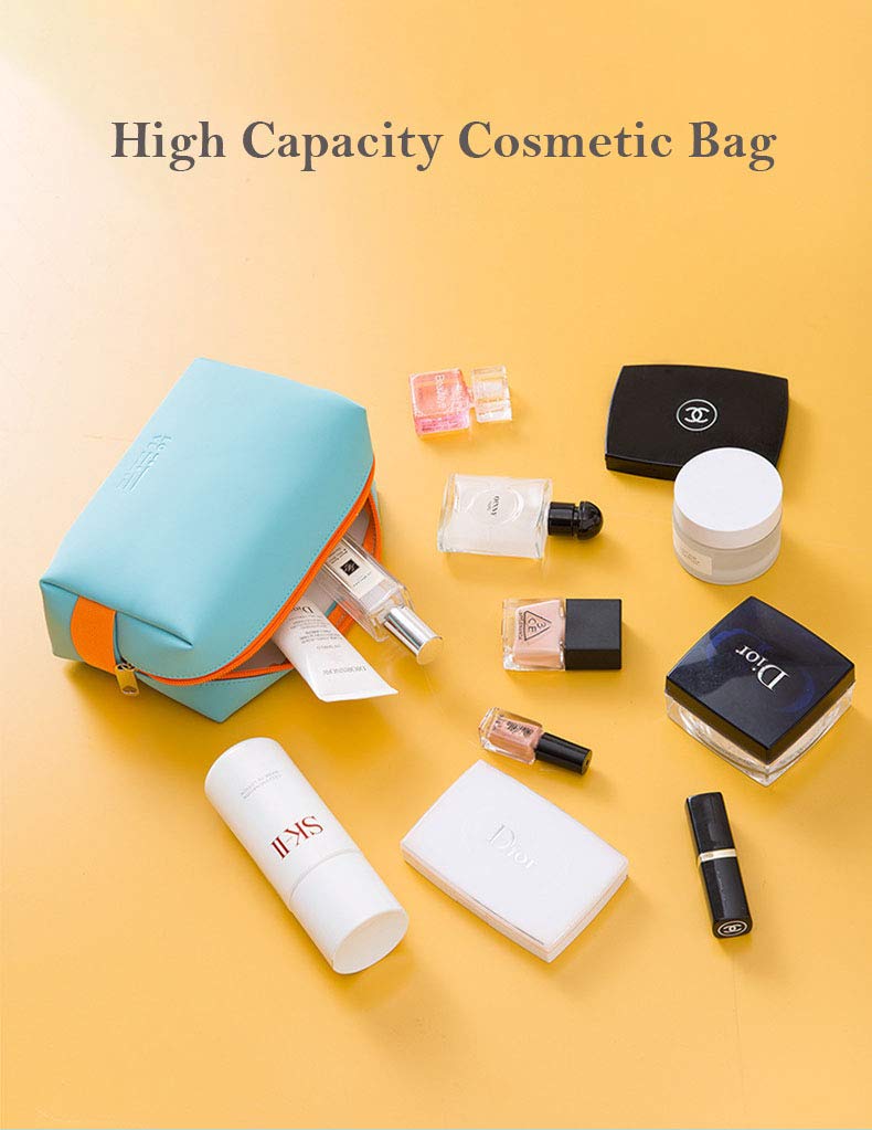 3-Piece Waterproof Cosmetic Bag Set - Travel Makeup Organizer with Containers for Women, Sky Blue Toiletry Pouch | Perfect for Travel, Gym & Daily Beauty Storage