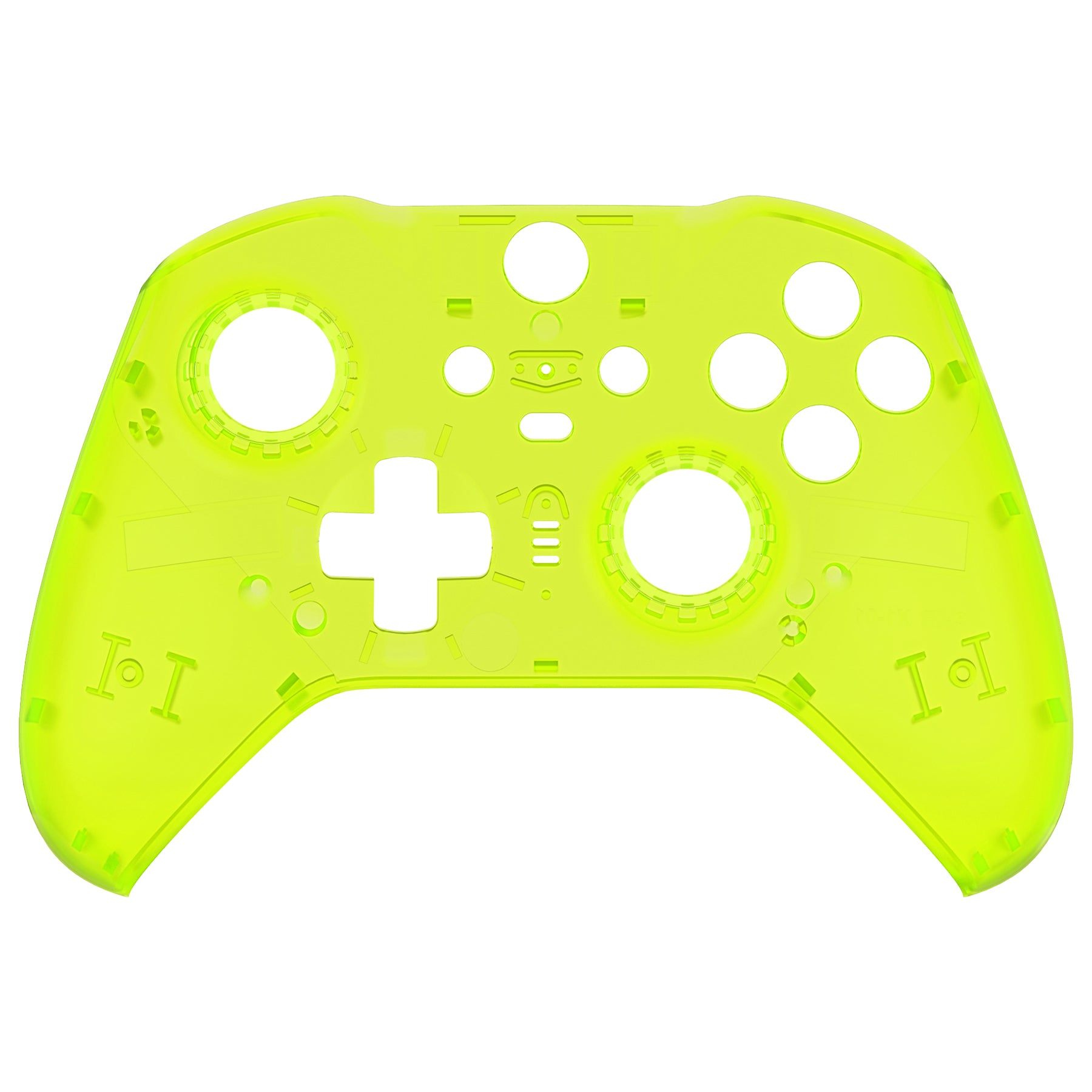 eXtremeRate Clear Lime Green Replacement Front Housing Shell Case with Accent Rings for Xbox One Elite Series 2 & Elite 2 Core Controller (Model 1797) - Customize & Protect Your Controller for Gaming, Streaming & Esports