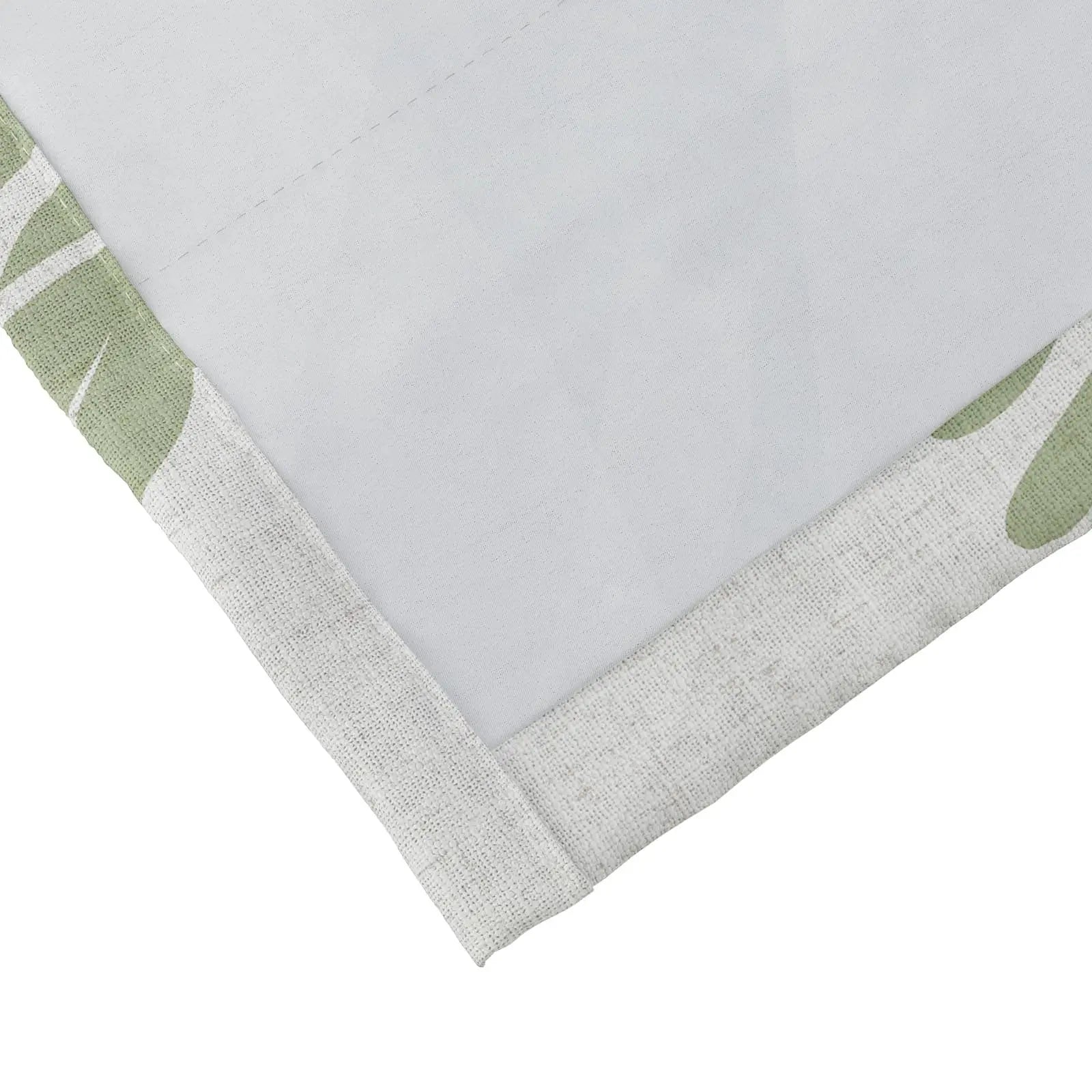 Stefana Silver Print Linen Pinch Pleat Curtains - Unlined Luxury Window Drapes for Living Room & Bedroom Decor