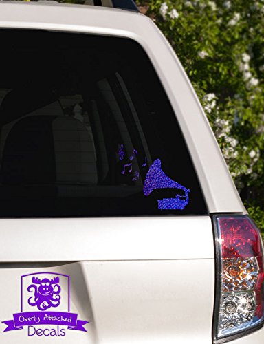 Vinyl Decal Phonograph with Music Notes - 8