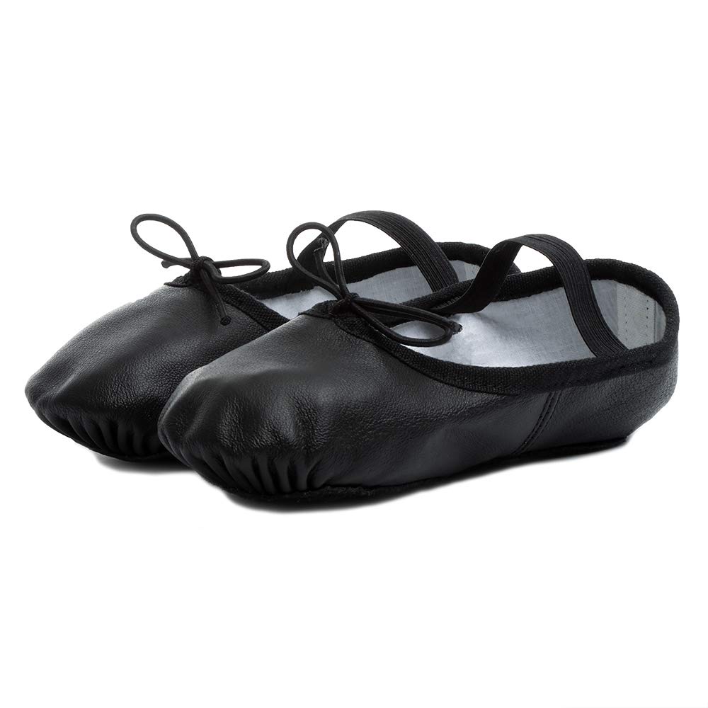 Premium Genuine Leather Ballet Shoes for Girls & Toddlers - Comfortable & Flexible Dance Shoes for Ballet Class, Recital & Practice