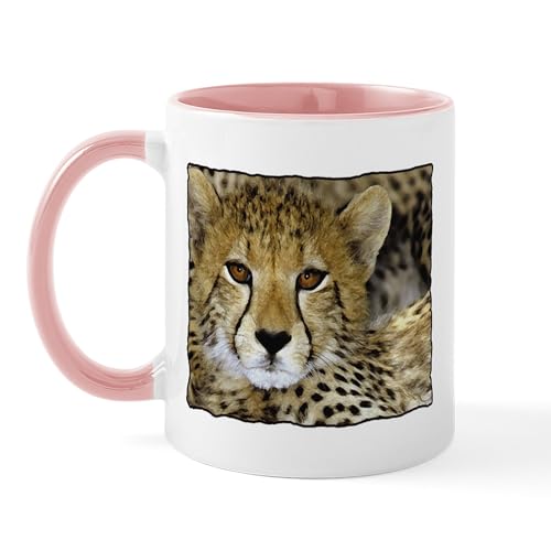 White/Pink Inside - Cheetah Face Mug
