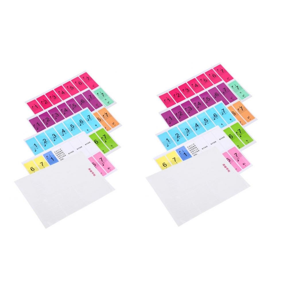 2-Pack 88 Key Removable Piano Stickers - Electronic Keyboard Note Labels for Beginners & Kids | Perfect for Learning Piano at Home, Music Classes & Self-Study