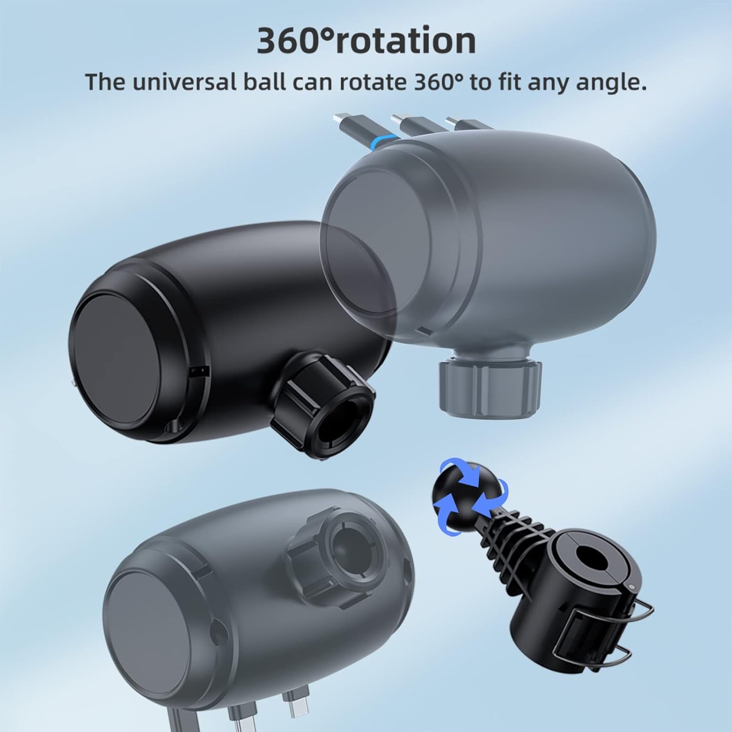 3-in-1 Retractable Car Charger for iPhone 16/15/14 Pro Max, iPad, Samsung Galaxy - Fast Charging USB-C & USB-A Ports with Headrest Mount - Perfect for Uber, Lyft Drivers & Backseat Passengers Sharing Rides