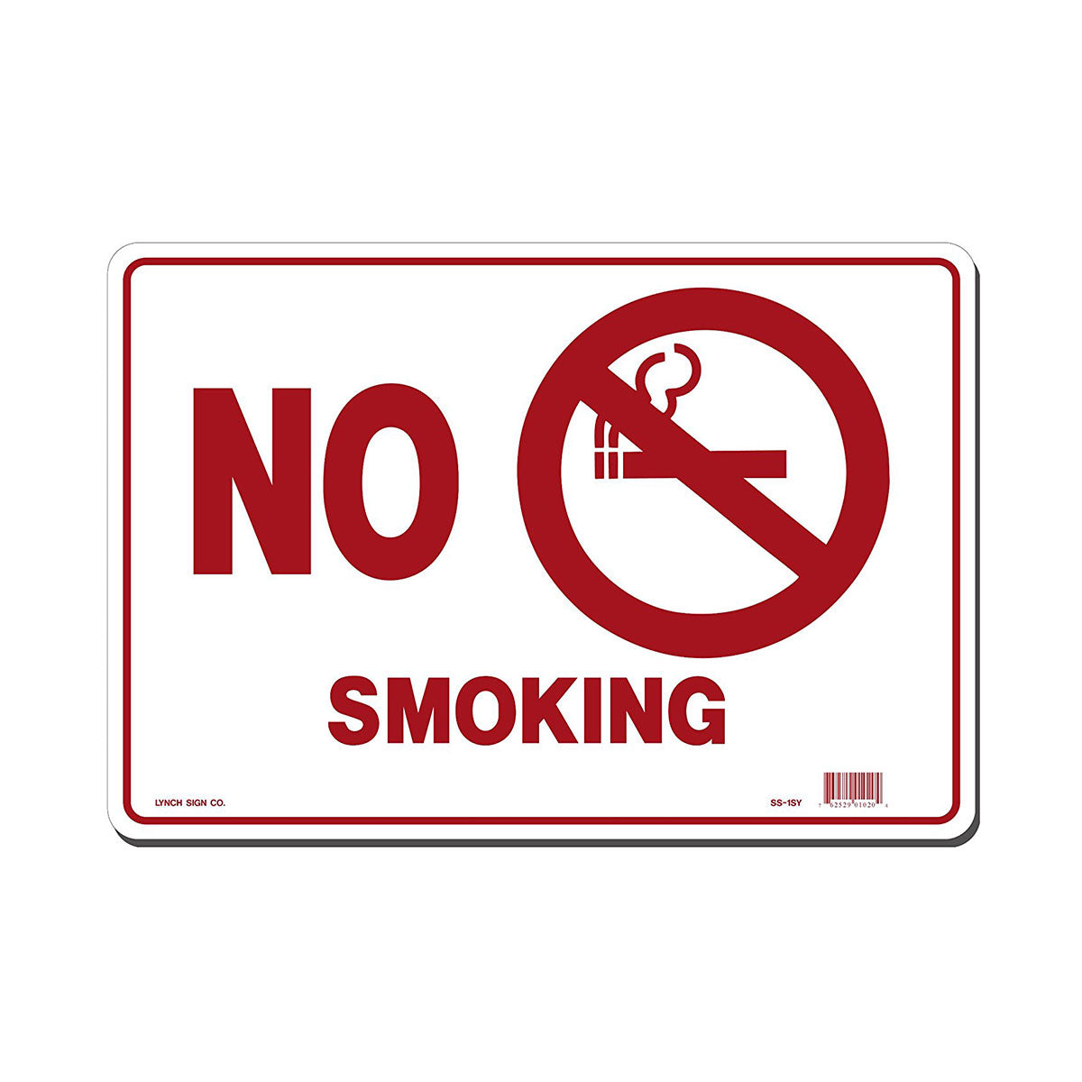 No Smoking Sign - 14 x 10 Inches, Durable Vinyl No Smoking Sticker for Office, Restaurant, Hotel & Public Spaces - Perfect for Indoor/Outdoor Use