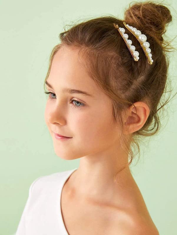 UltraStylist Set of 8 Elegant Pearl Hair Clips for Women & Girls - Handmade Hair Accessories, Barrettes & Snap Clips - Perfect for Weddings, Parties & Everyday Wear