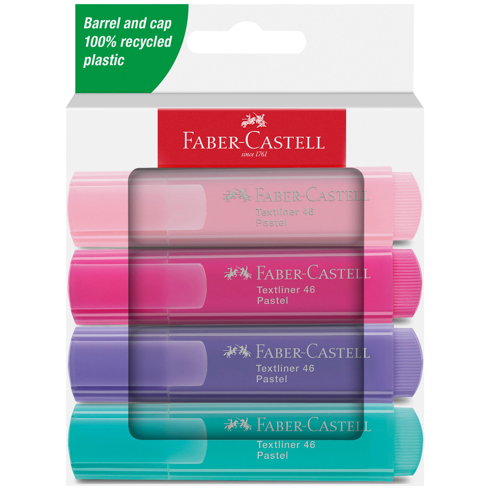 Pastel Highlighters Set of 4 - Soft Color Markers for School, Office & Study Notes - #254654