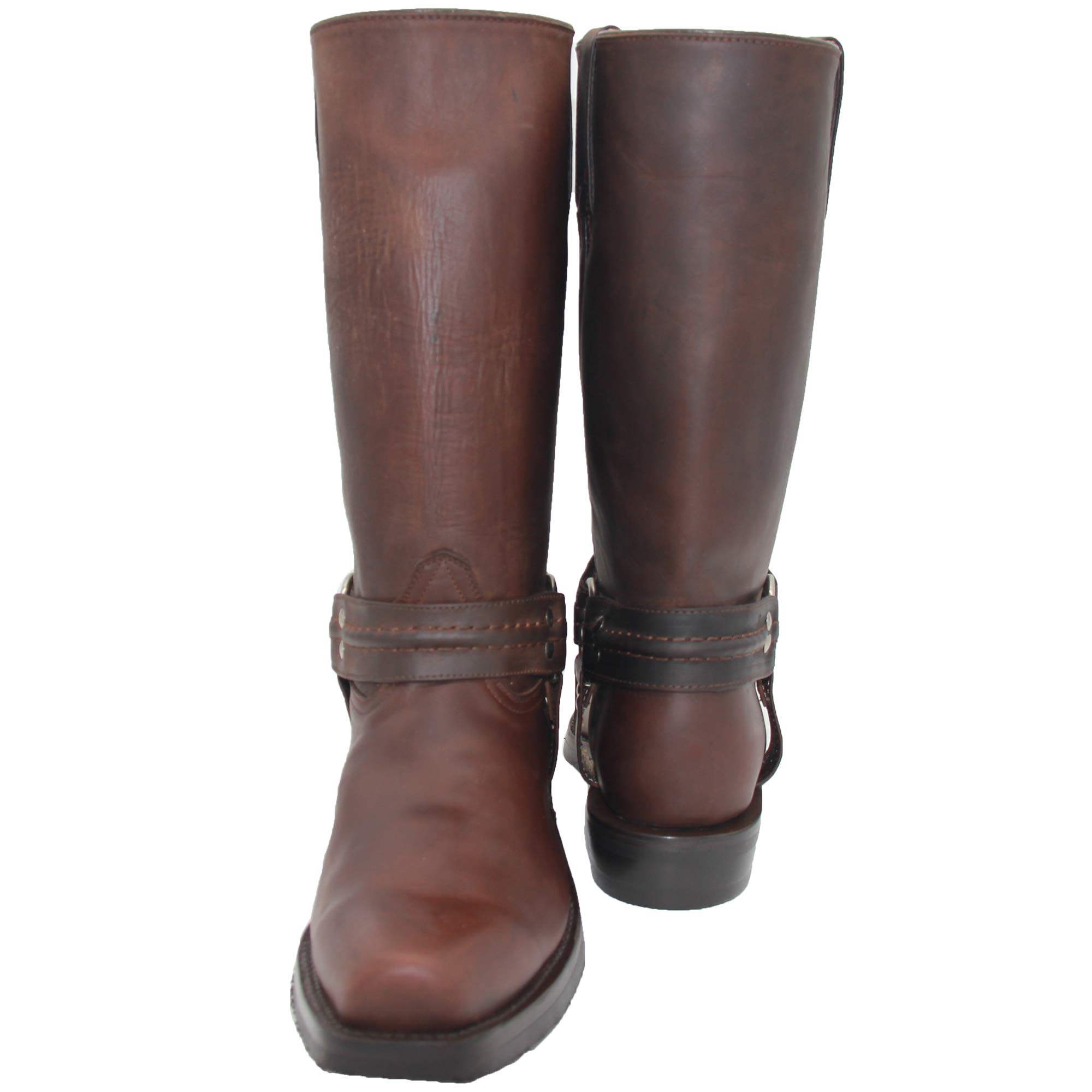 Men's Genuine Leather Harness Western Biker Boots - Stylish & Durable Riding Boots for Motorcycle Enthusiasts | Perfect for Biker Rides, Cowboy Fashion & Outdoor Adventures