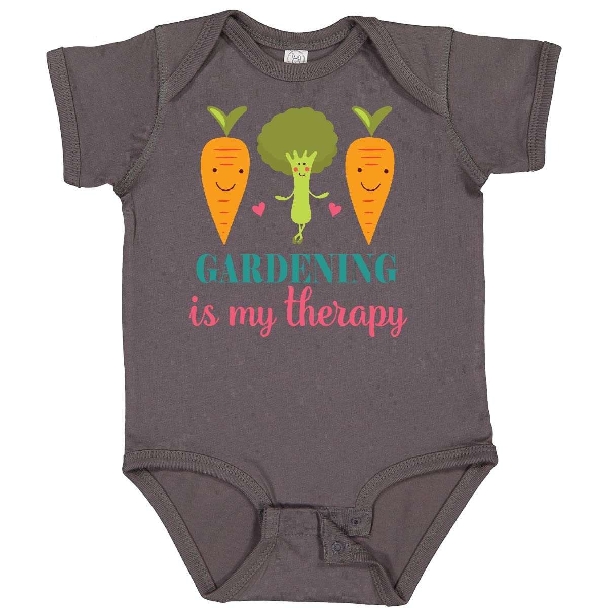 Inktastic Gardening is My Therapy Baby Bodysuit - Cute Organic Cotton Onesie for Infants & Toddlers - Perfect Gift for Plant Lovers & Gardening Enthusiasts - Ideal for Playdates, Family Photos & Outdoor Activities