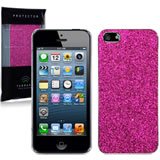 Pink Glitter iPhone 5 Case - Shockproof Protective Cover for Apple iPhone 5 - Cute Sparkle Phone Case for Women & Girls - Perfect for Everyday Use, Travel & Gift Giving