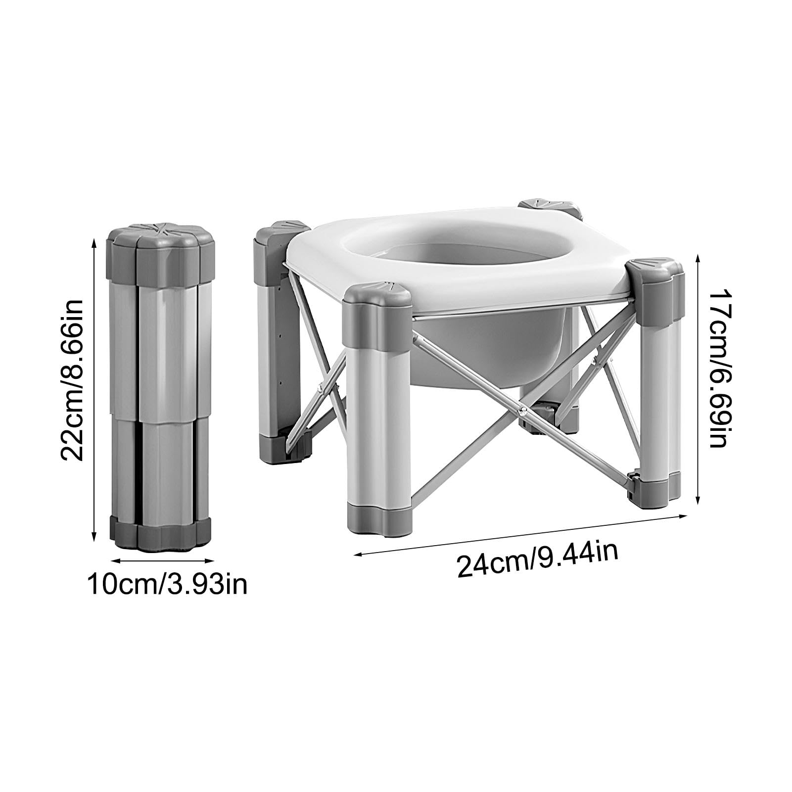 Foldable Portable Potty Training Seat for Kids - Anti-Slip Travel Toilet with Storage Bags - Indoor & Outdoor Use for Boys & Girls - Perfect for Camping, Road Trips & Home Potty Training