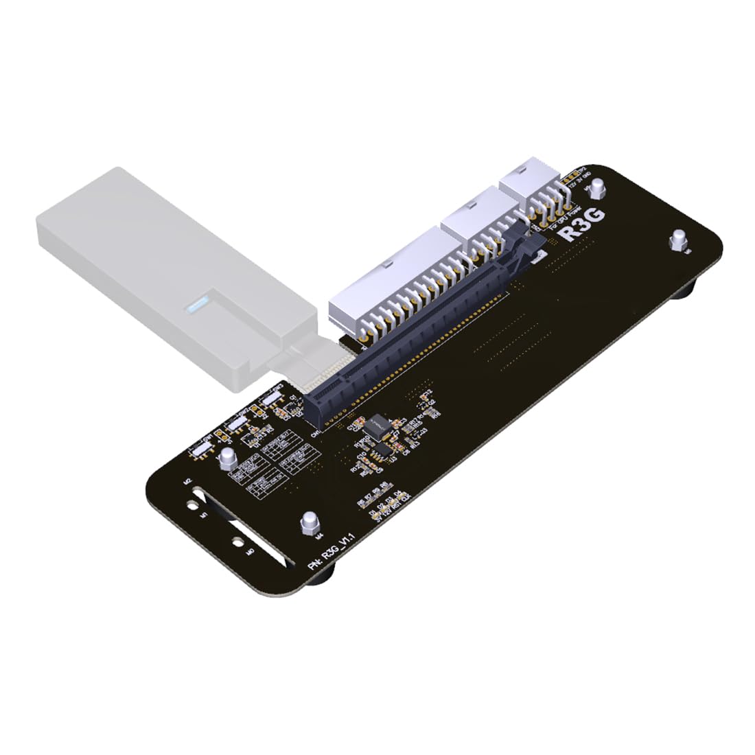 ADT-Link M.2 Key M NVMe to PCIe 3.0 x4 External GPU Bracket - 50cm Riser Cable (32Gbps) for eGPU Setup - Compatible with ITX/STX/NUC, VEGA64, GTX1080ti - Perfect for Gaming Rigs & Cryptocurrency Mining PCs