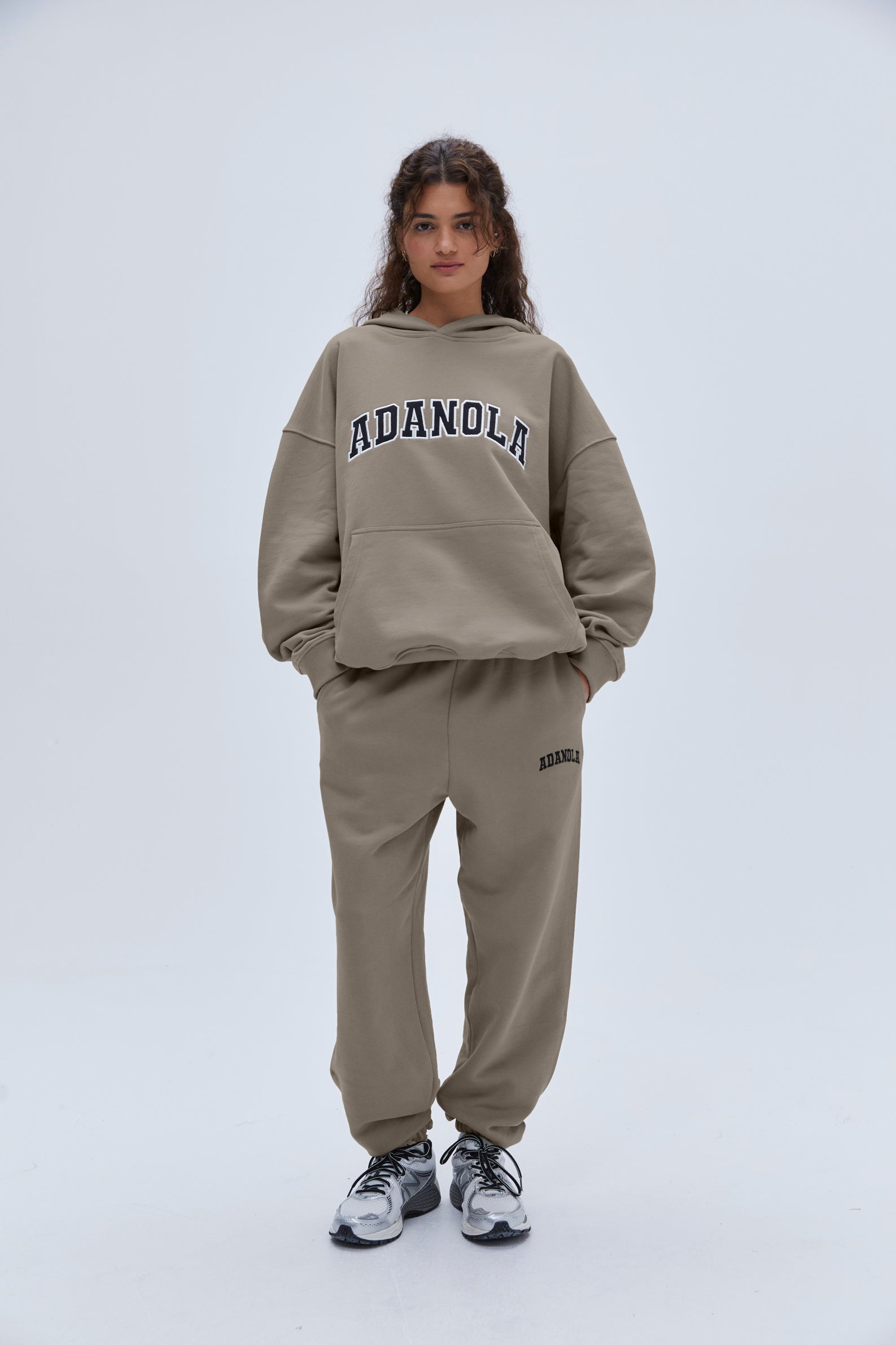 Varsity Oversized Hoodie in Clay Beige - Cozy Pullover Sweatshirt for Men & Women | Perfect for Casual Wear, College Campuses & Street Style Fashion