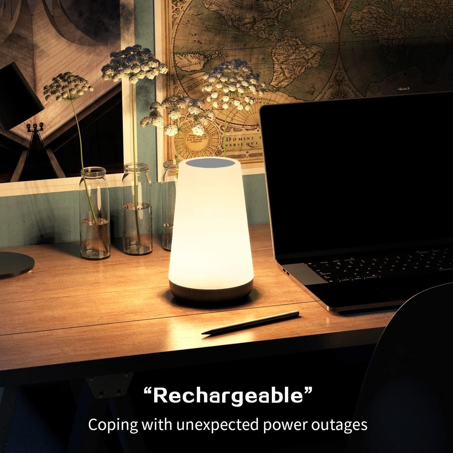 Amouhom LED Night Light Lamp - Touch Control Bedside Table Lamp with Remote, Warm White Light for Bedroom, Baby Nursery, Living Room, Office - Perfect Gift for Kids, Girls, Boys, Adults - Create a Cozy Ambiance for Relaxation, Reading, and Sleep