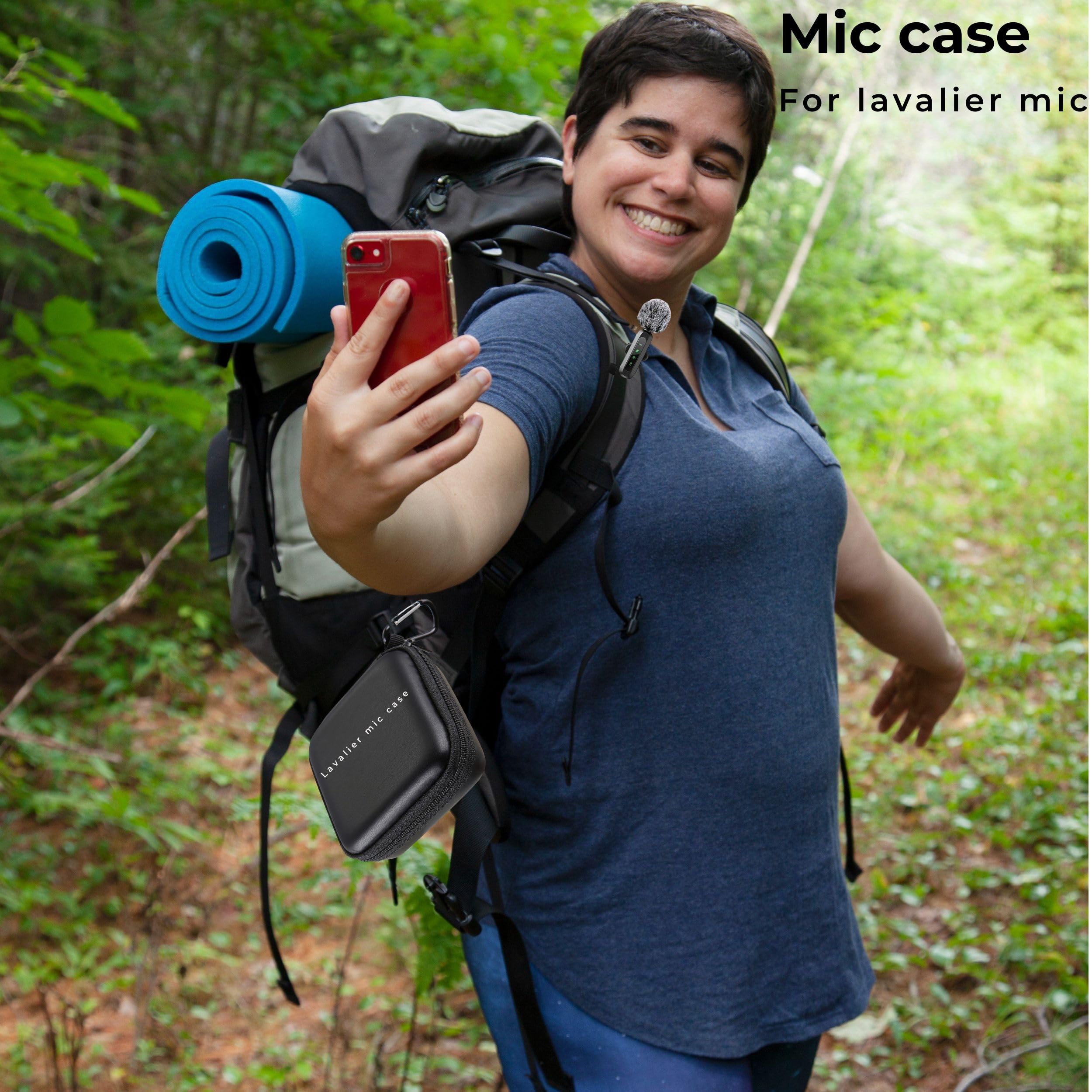 Mini Mic Case for Wireless Lavalier Microphones - Compact Protective Storage Pouch for Tiny Clip-on Mics (Case Only) | Perfect for Travel, Podcasting & Video Recording
