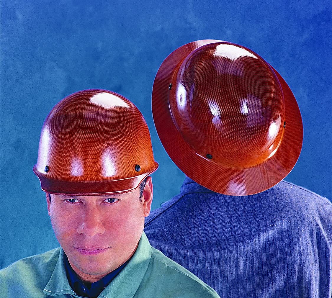 MSA Skullgard Safety Hard Hat - Phenolic Resin Construction, 350°F Heat Resistance, Non-Slotted Cap with Staz-On Pinlock Suspension | Ideal for Construction, Industrial Work & High-Temperature Environments