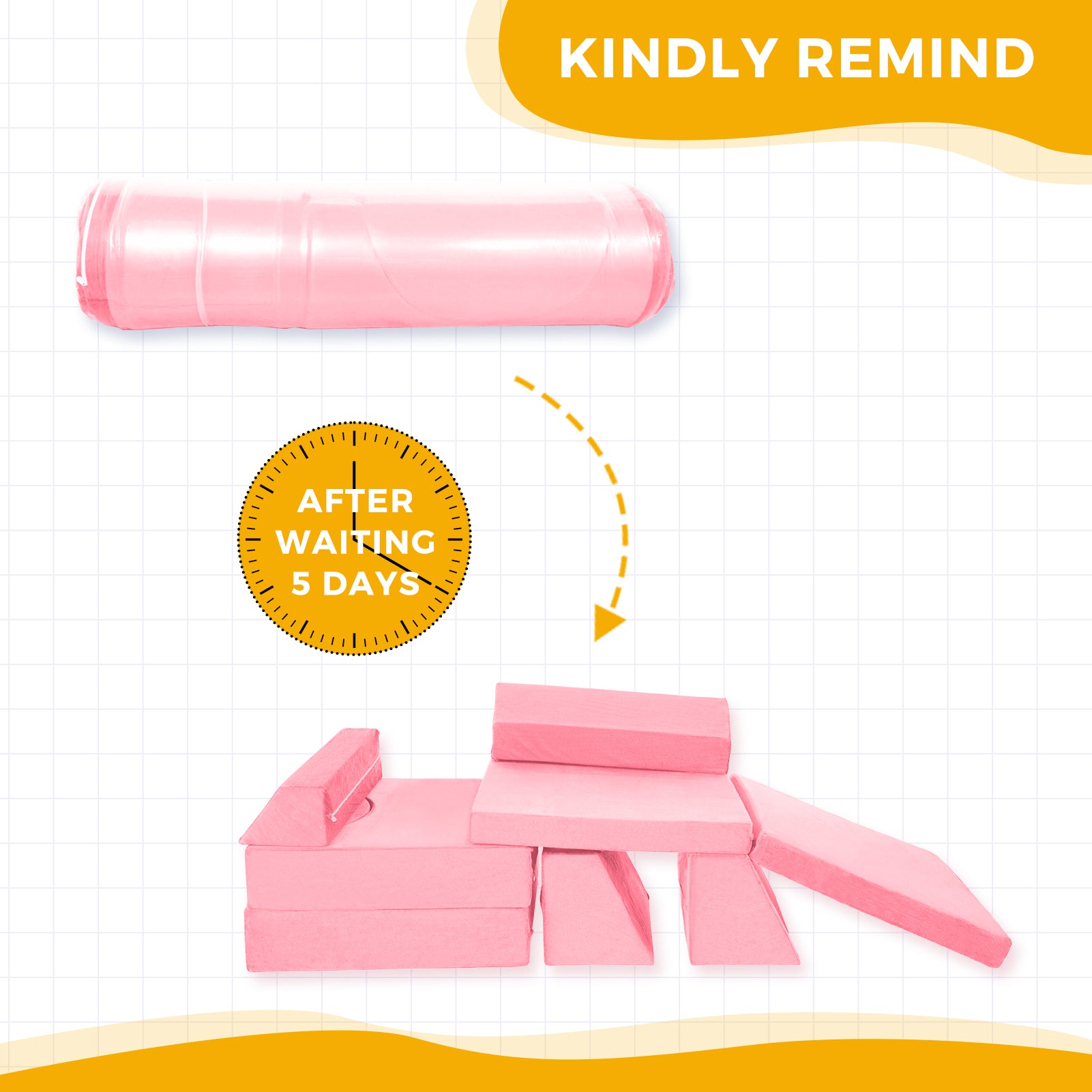 MAXYOYO 10-Piece Modular Convertible Kids Play Couch Sofa Set with Removable Soft Velvet Covers - Pink | Playroom Furniture for Toddlers & Children | Perfect for Playtime, Reading Nook & Sleepovers