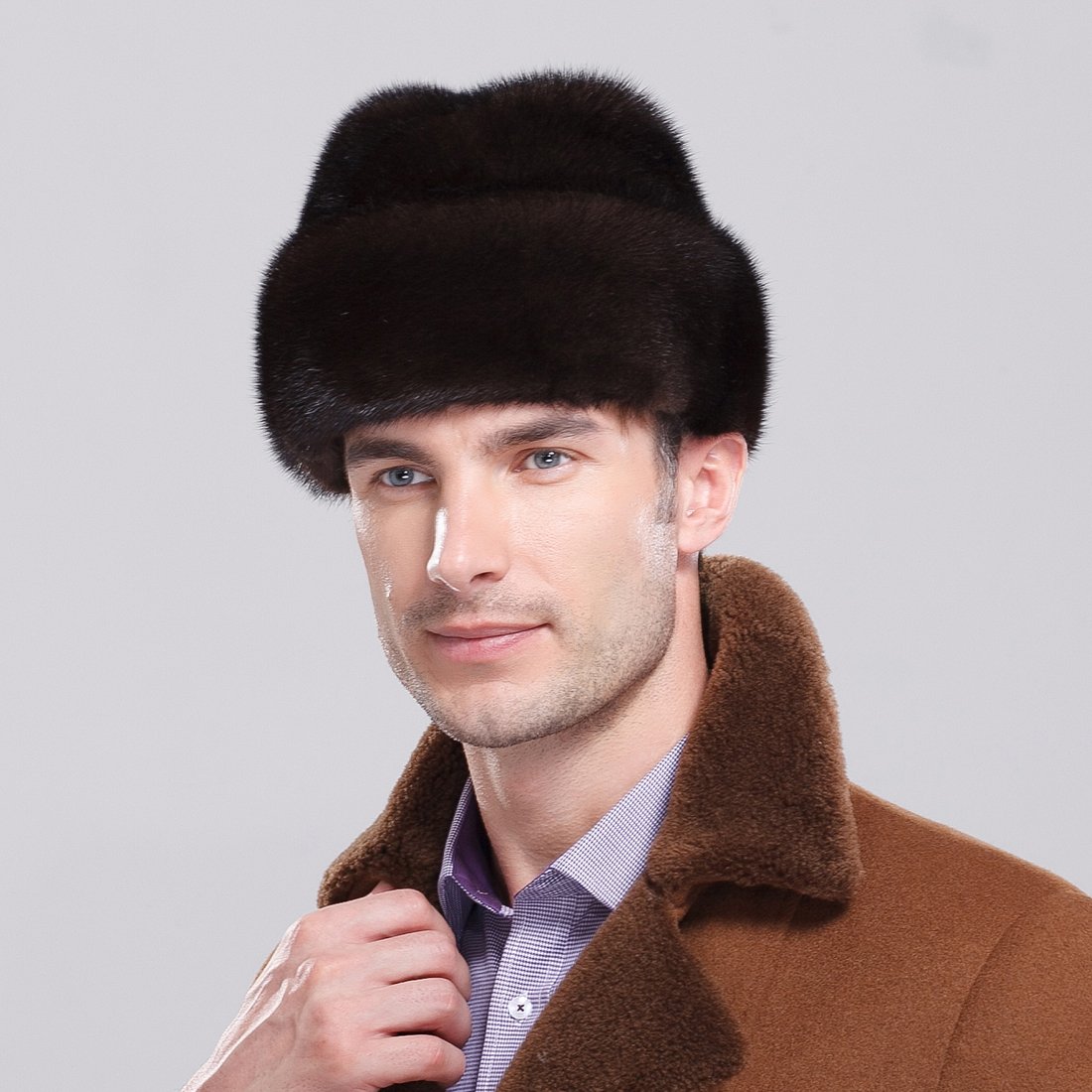 Russian Cossack Fur Hat for Women - Genuine Mink Winter Hat with Ear Flaps - Perfect for Cold Weather, Outdoor Activities & Fashion Style