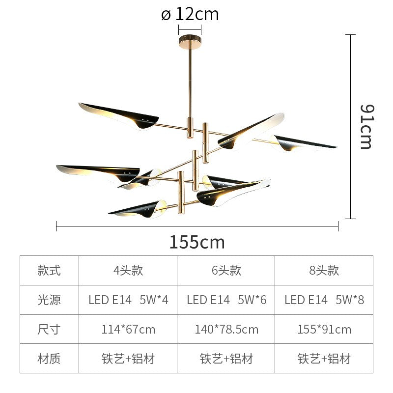 Nordic Pendant Chandelier - Modern Scandinavian Lighting Fixture for Dining Room, Kitchen Island & Bedroom Decor