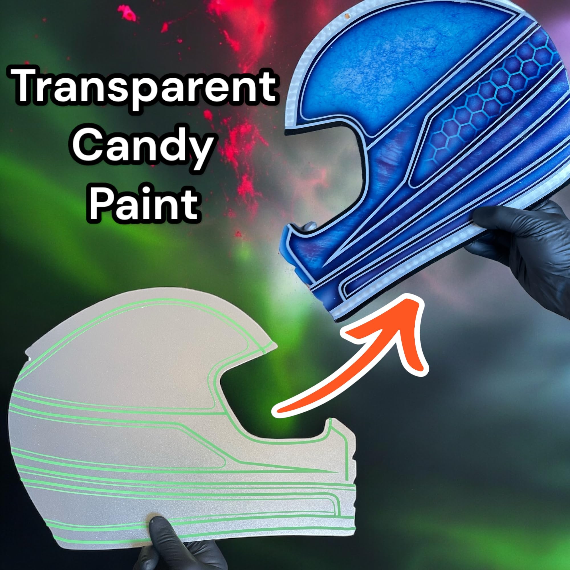 LIME LINE Transparent Candy Concentrate Paint - 16oz Solvent-Based for Automotive Custom Painting (Red Candy) - Perfect for Airbrushing, Custom Car Detailing & Motorcycle Graphics
