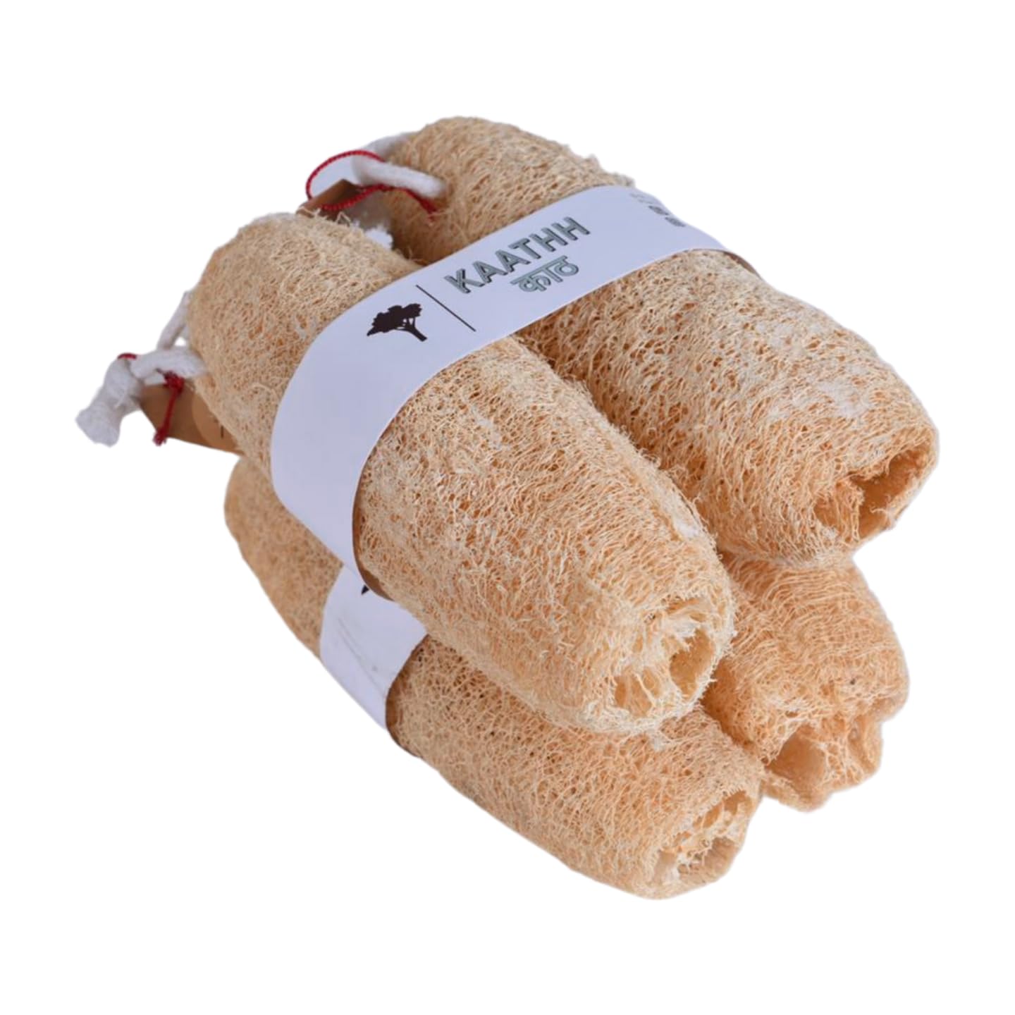 KAATHH 4-Pack Loofah Sponge for Bath & Shower - Exfoliating Body Scrubber for Smooth Skin - Natural Exfoliator for Men & Women - Perfect for Daily Skincare & Spa Routine