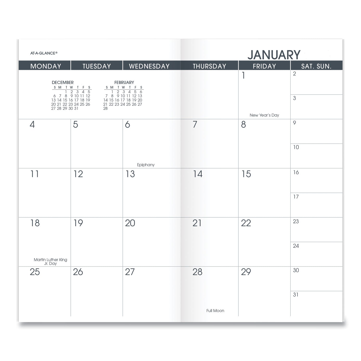AT A GLANCE® 2025 Pocket Size Monthly Planner Refill - 6 x 3.5 Inches, White Sheets, 12 Months (January to December) - Perfect for On-the-Go Scheduling, Office Organization & Personal Productivity