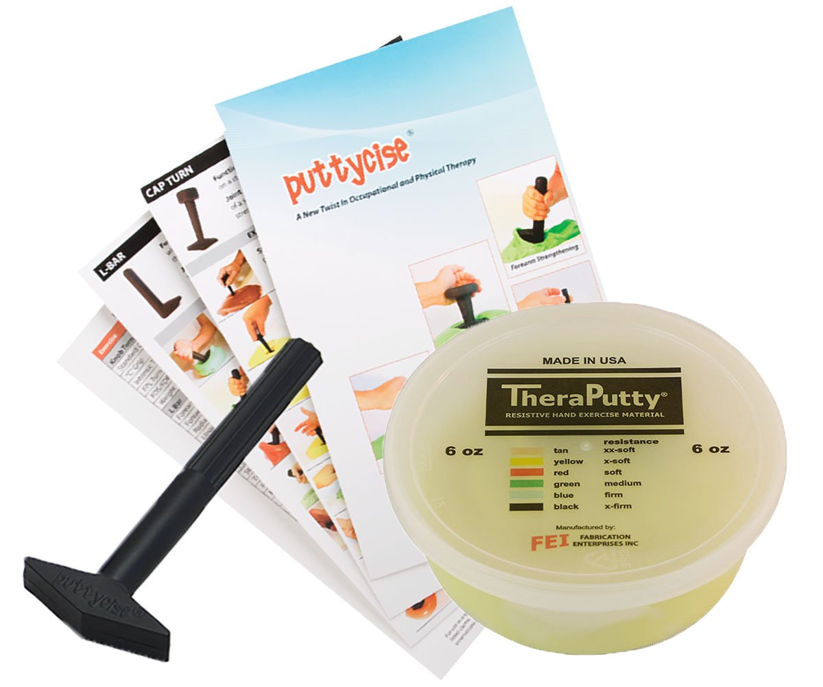 TheraPutty Standard Hand Therapy Putty - X-Soft 6 oz for Rehabilitation & Strength Training | Includes Exercise Tool & Instruction Manual | Ideal for Physical Therapy, Arthritis Relief & Hand Injury Recovery